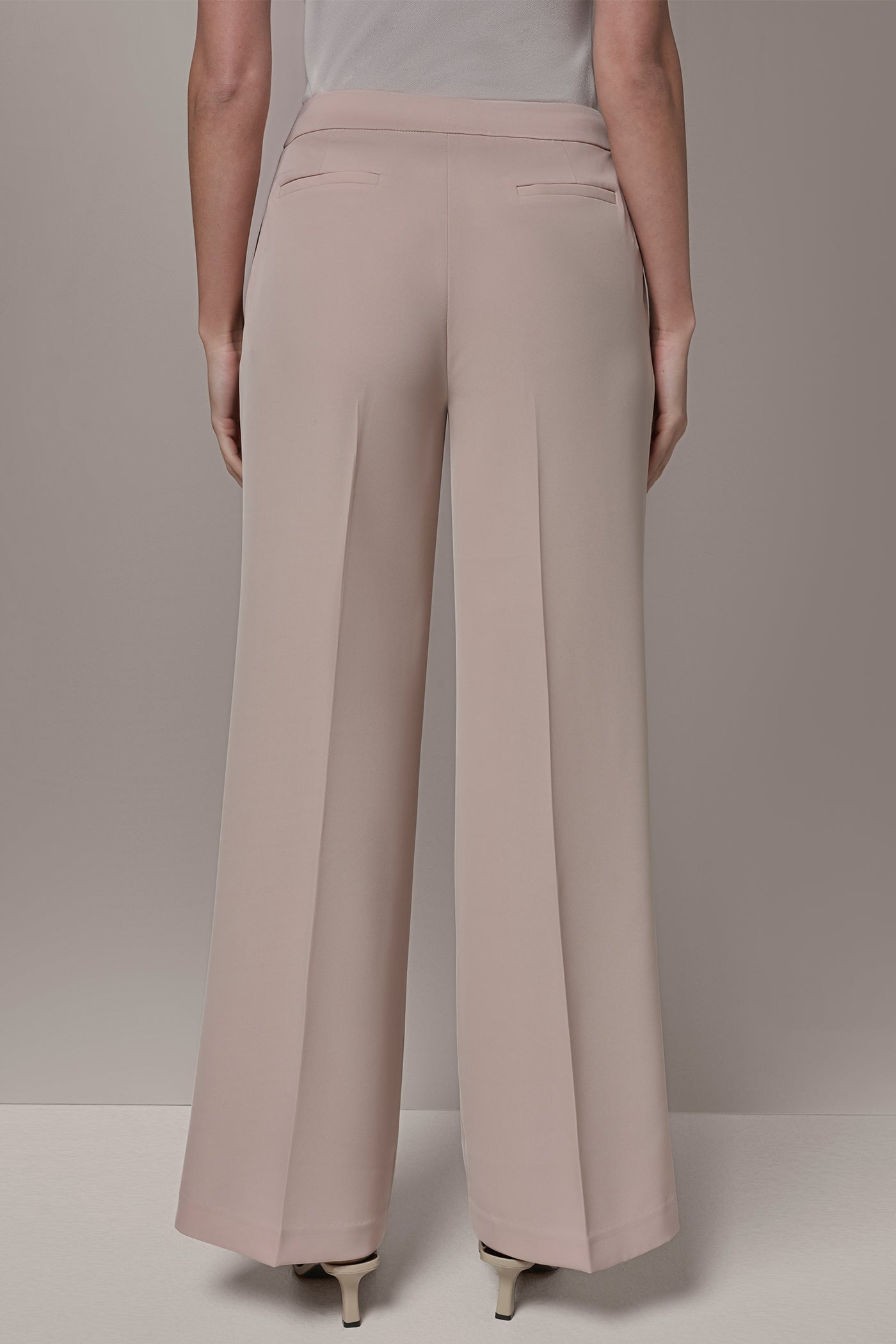 MID-RISE PLEATED WIDE-LEG SUIT PANT | View 2 | Pants