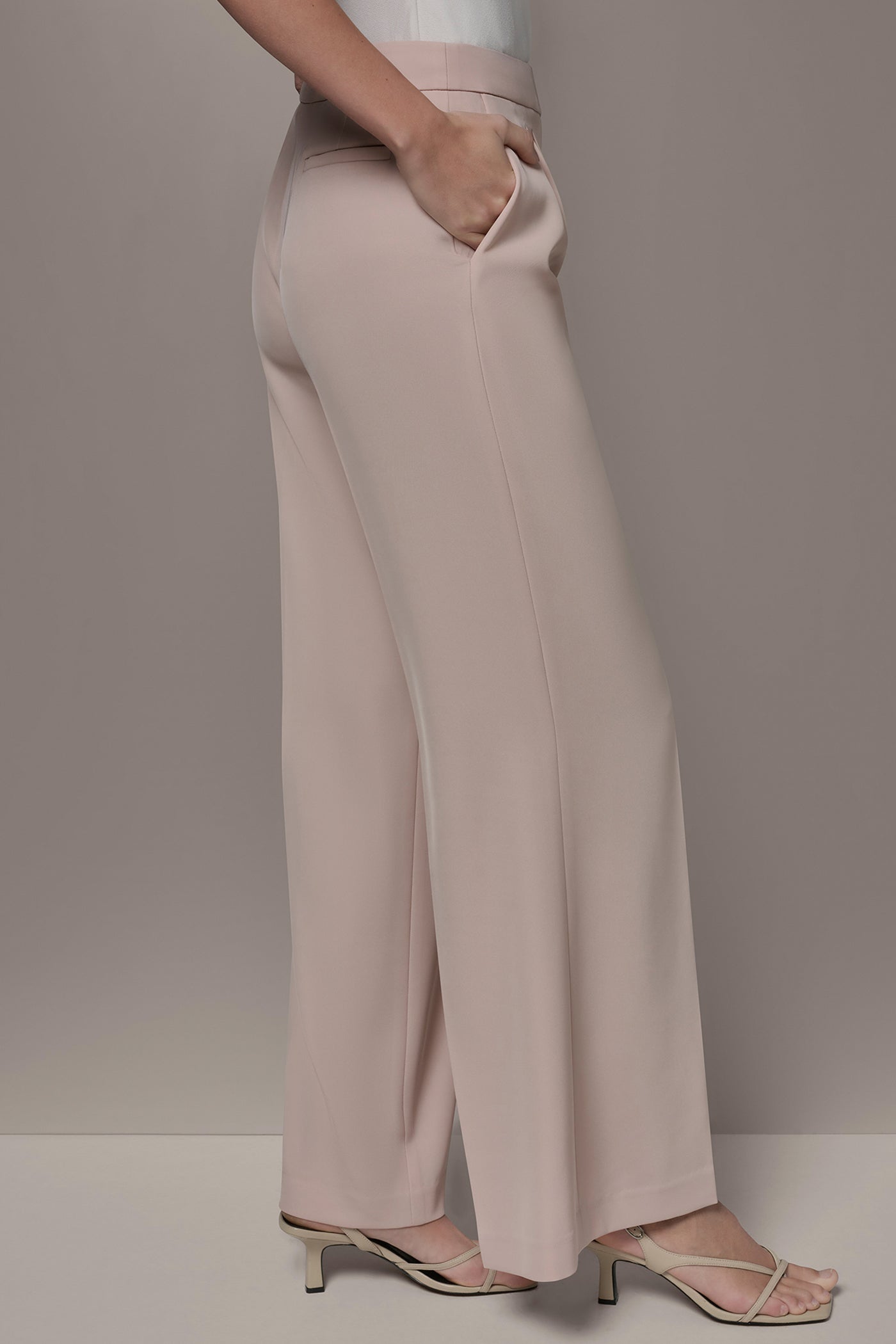 MID-RISE PLEATED WIDE-LEG SUIT PANT VIEW 3 | Pants