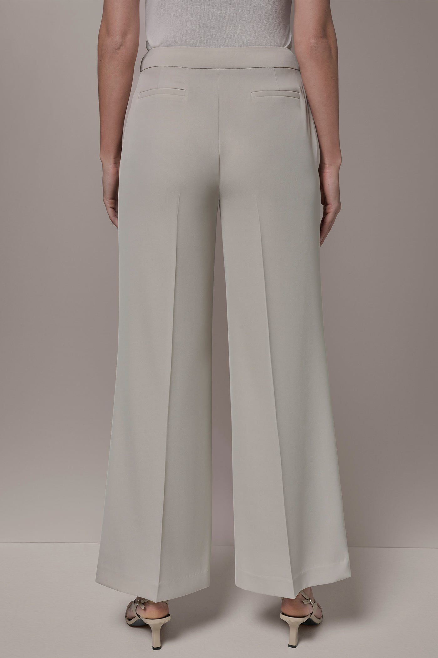 MID-RISE PLEATED WIDE-LEG SUIT PANT | View 2 | Pants