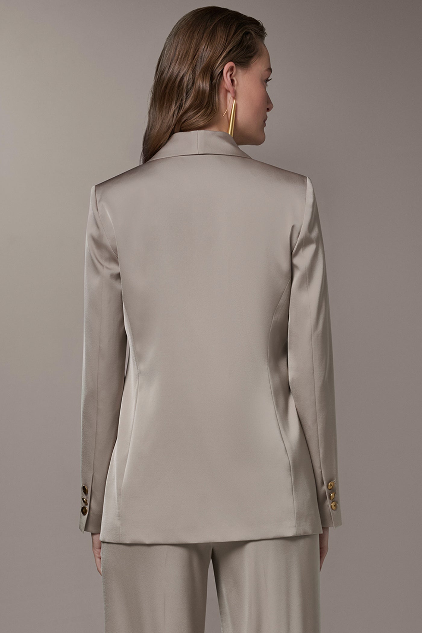 CHARMEUSE SHAWL COLLAR ONE BUTTON | View 2 | Blazers & Vests