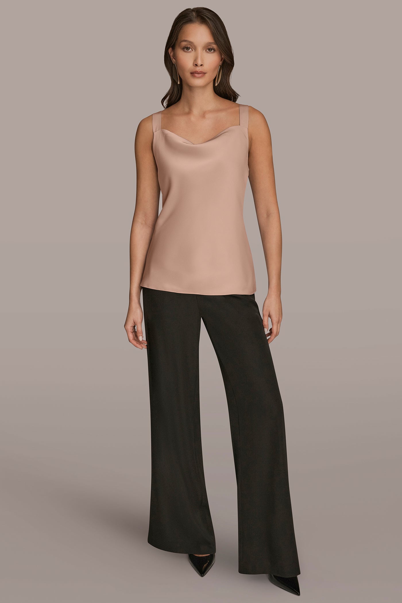 SATIN COWL STRAPPY CAMI VIEW 4