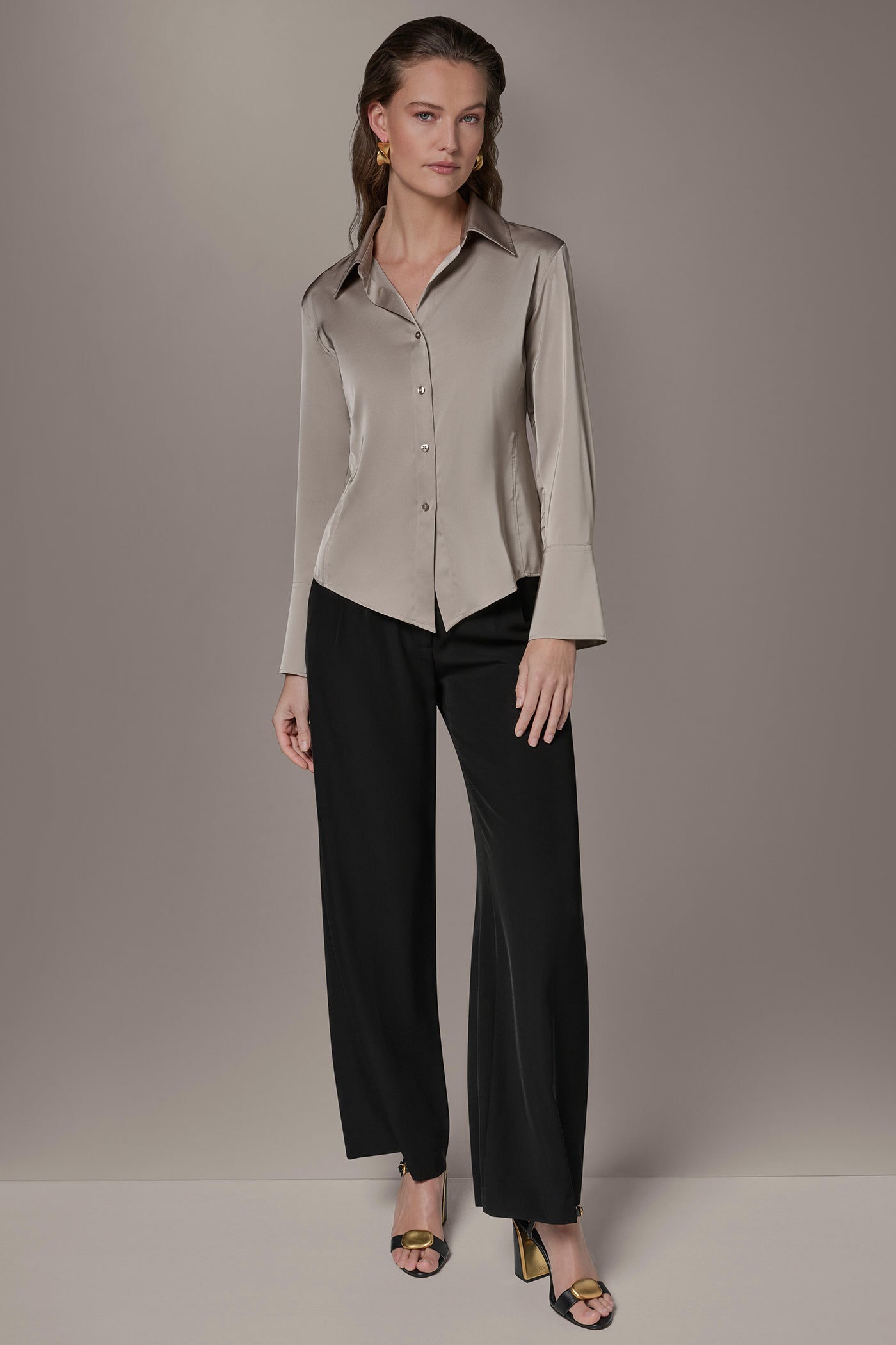 SATIN HIGH-LOW BLOUSE VIEW 6 | Tops