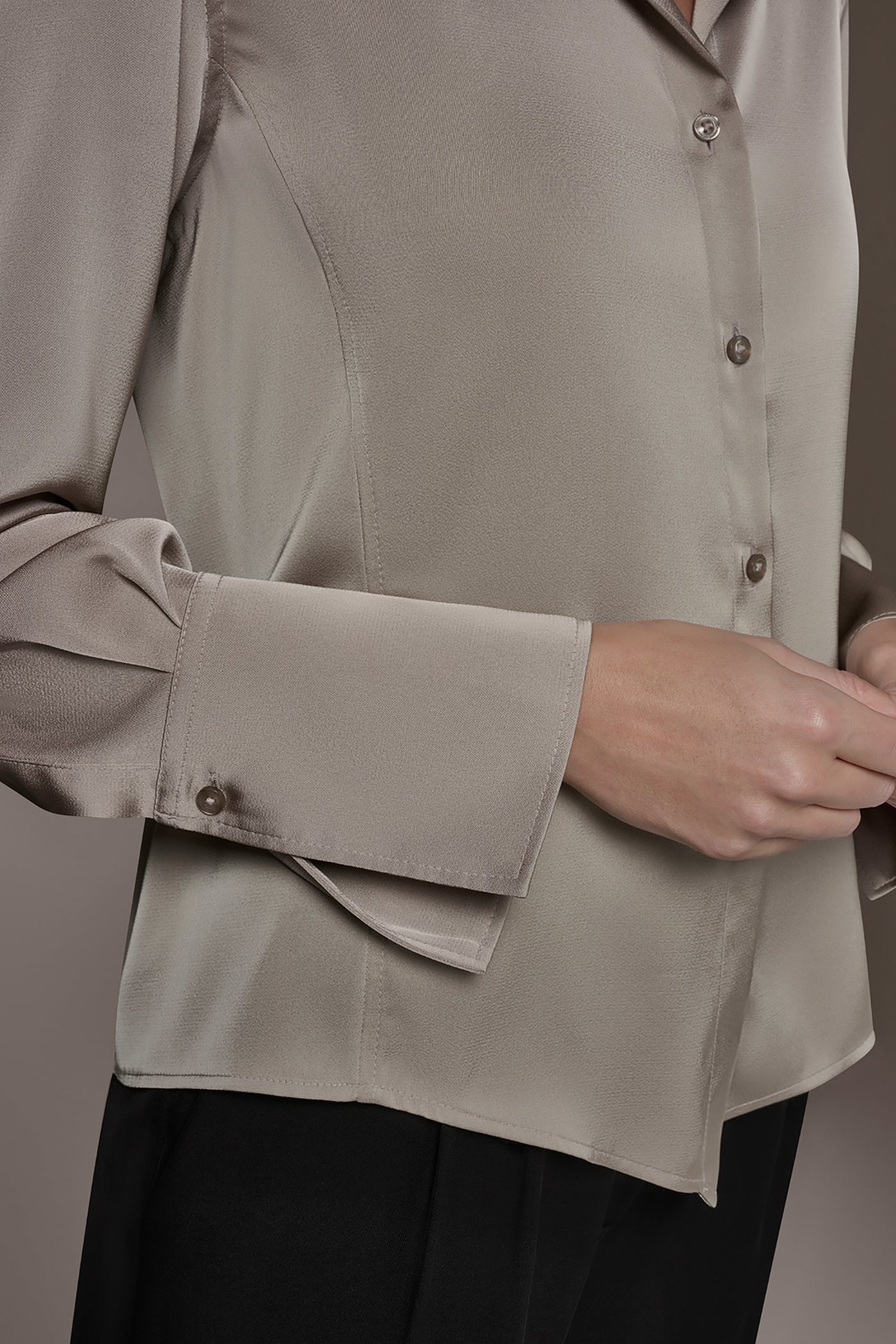 SATIN HIGH-LOW BLOUSE VIEW 5 | Tops