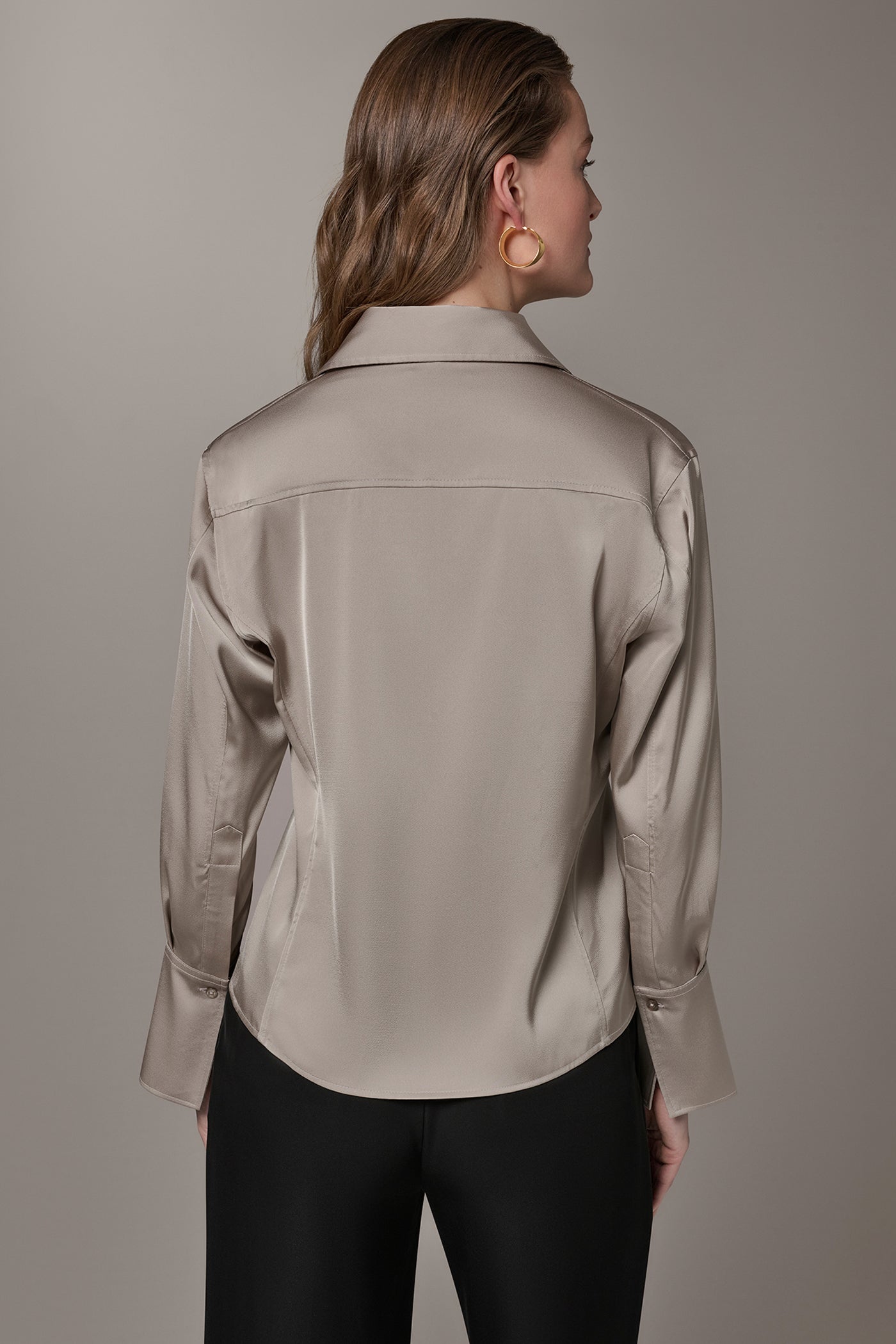 SATIN HIGH-LOW BLOUSE | View 2 | Tops