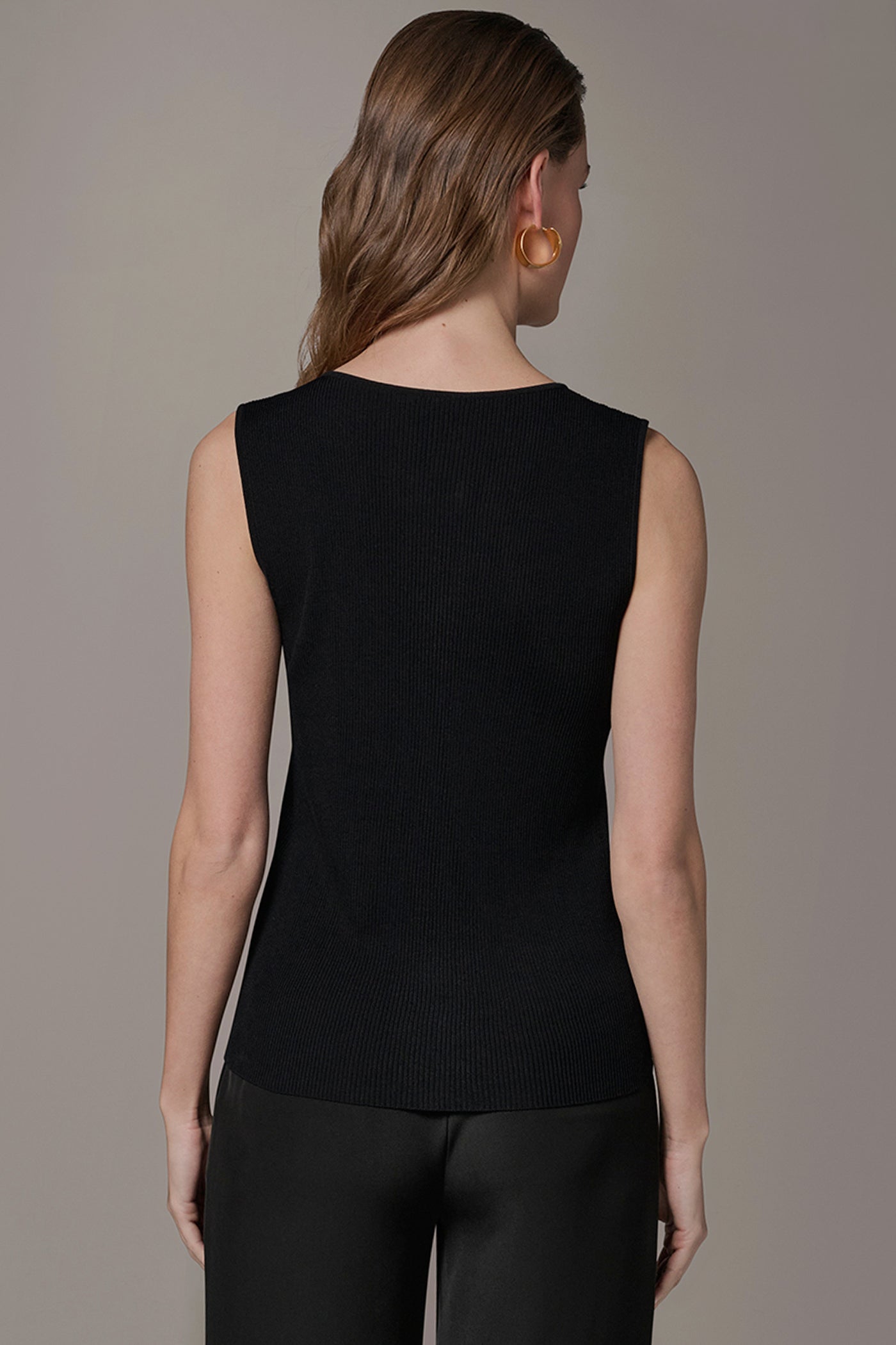 KEYHOLE RIBBED SWEATER TANK | View 2 | New clothing