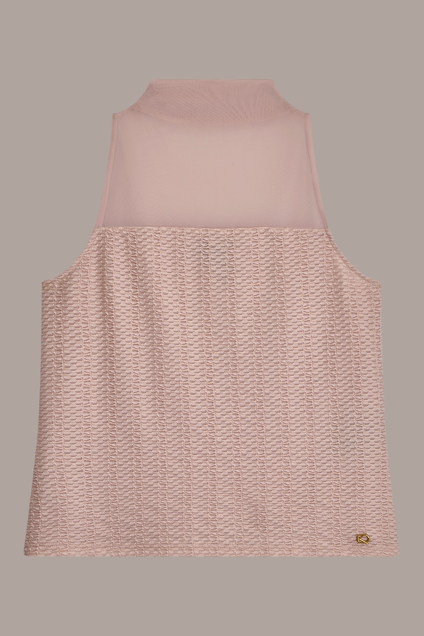 JACQUARD PANELED HALTER BLOUSE VIEW 7 | Suits and Separates