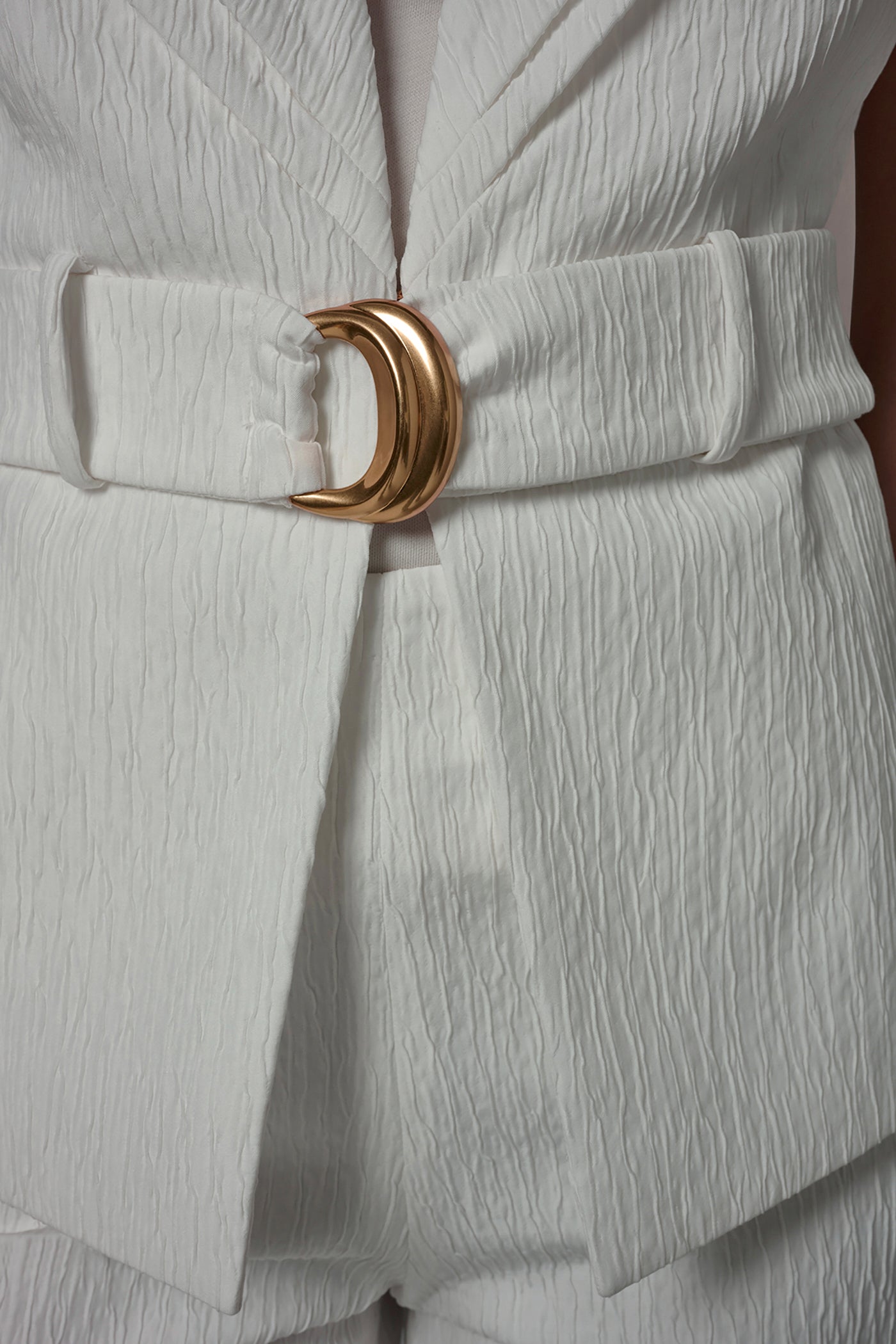 TEXTURED BELTED VEST VIEW 5