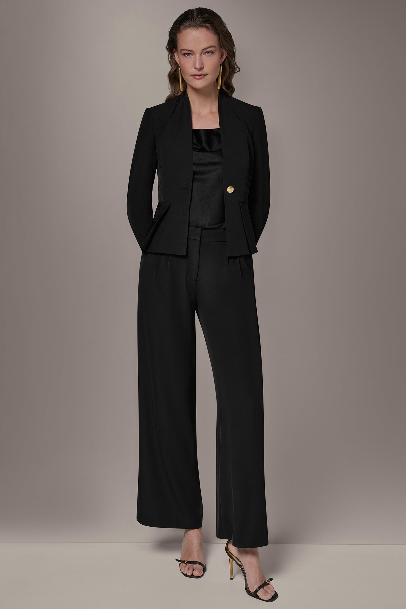 ONE-BUTTON PEPLUM JACKET VIEW 7