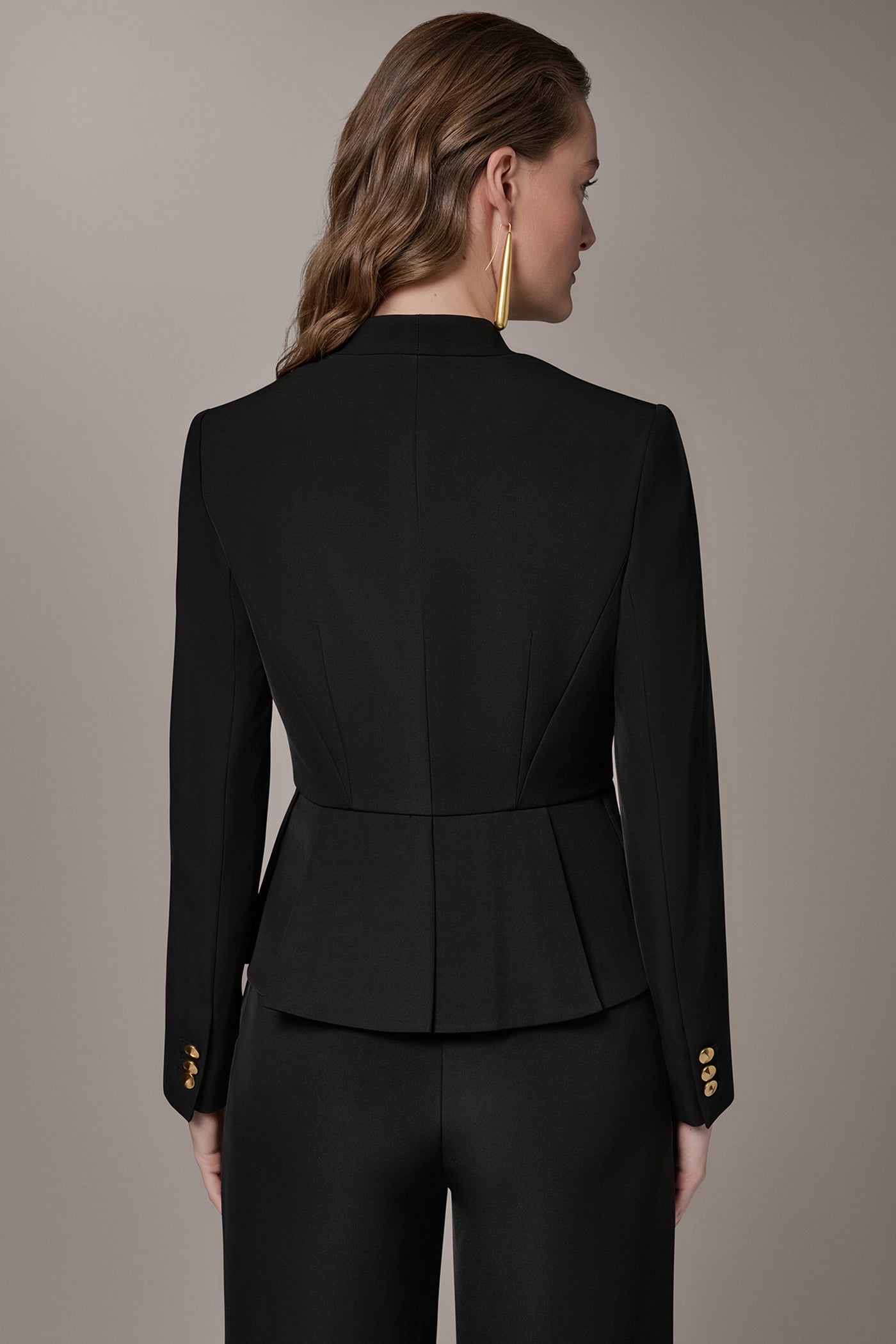 ONE-BUTTON PEPLUM JACKET VIEW 3