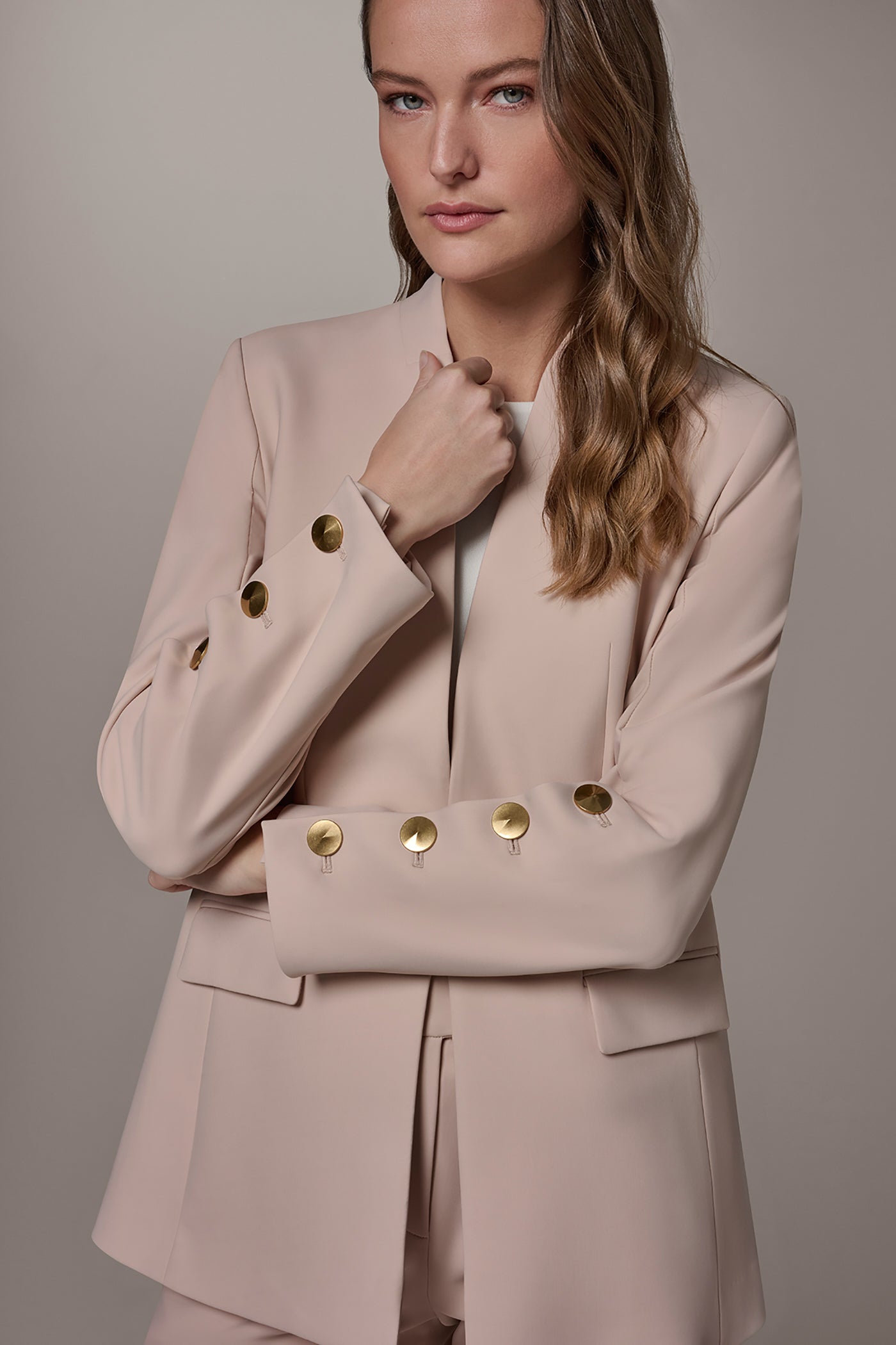 FOUR BUTTON SLEEVE BLAZER VIEW 4 | Blazers & Vests