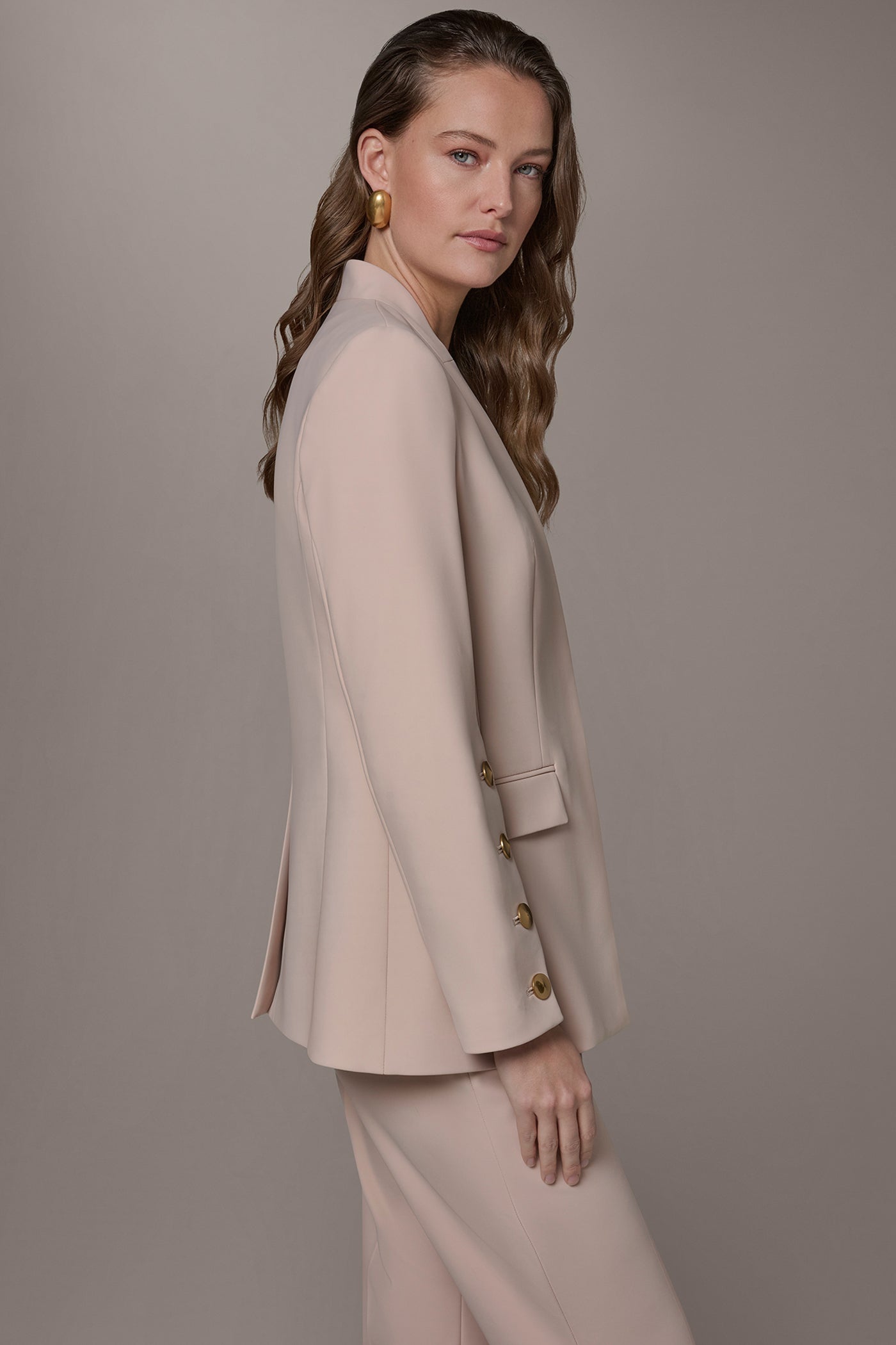 FOUR BUTTON SLEEVE BLAZER VIEW 3 | Blazers & Vests