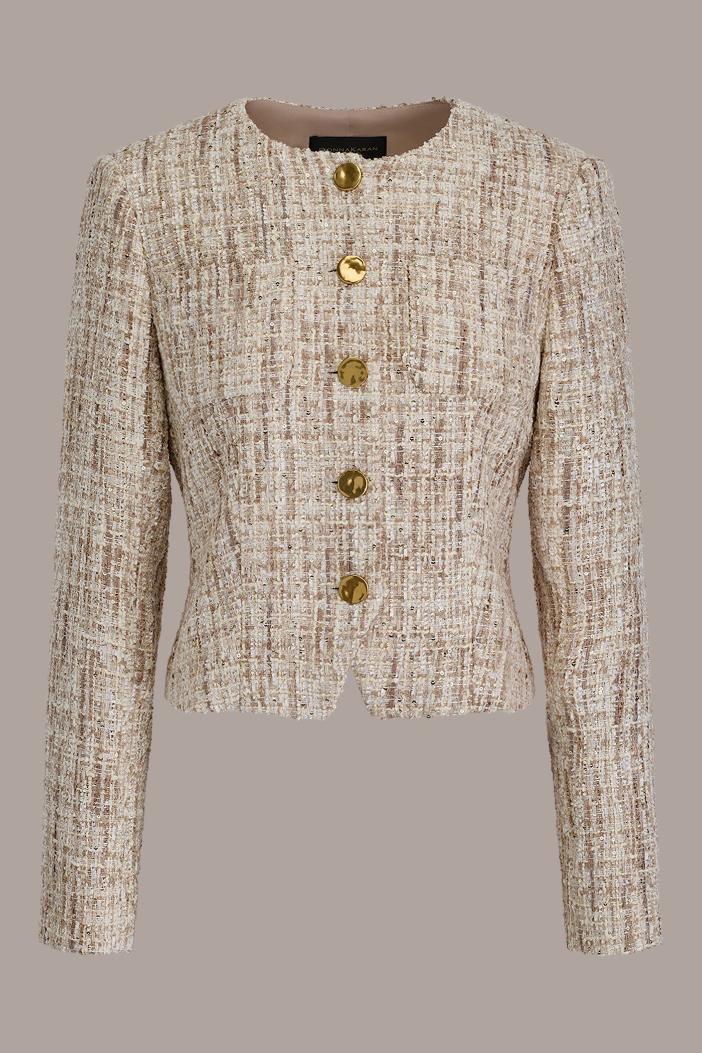 CROPPED SEQUINED TWEED LADY JACKET VIEW 12 | All Products