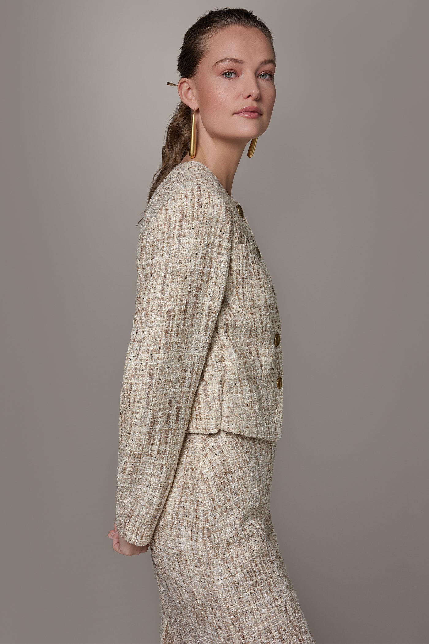 TWEED NOVELTY LADY JACKET VIEW 3 | Matching Sets