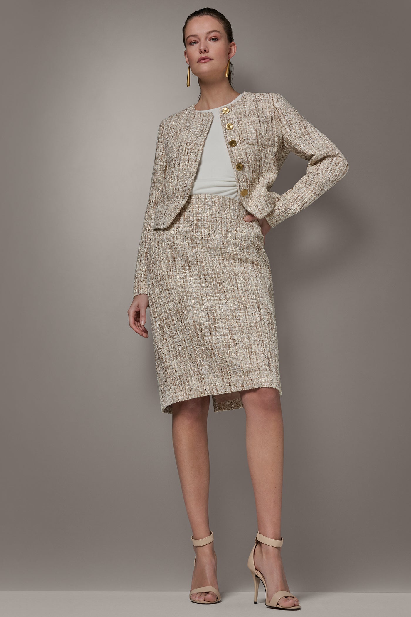 TWEED NOVELTY LADY JACKET VIEW 10 | Matching Sets