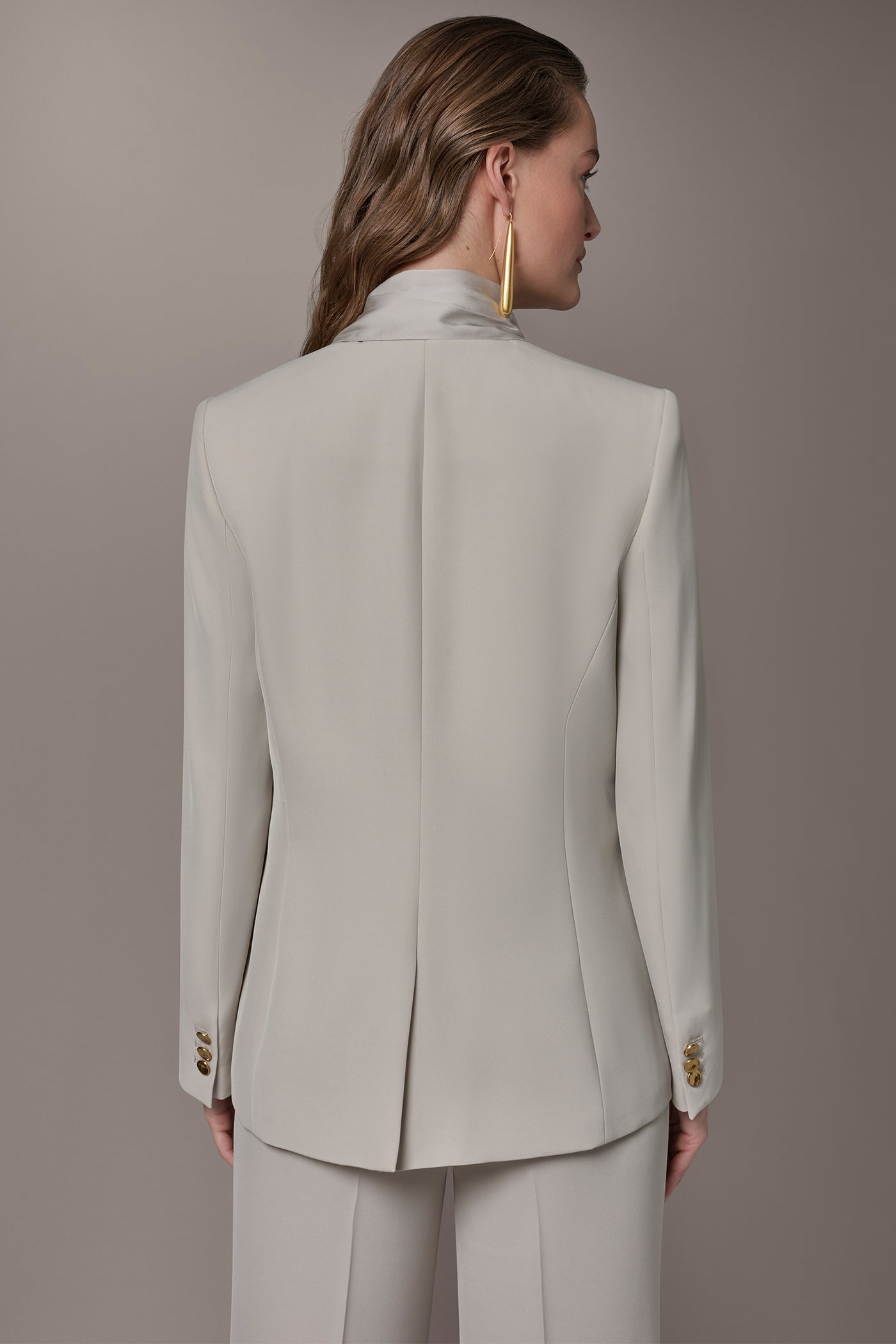 SATIN NECKTIE SUIT BLAZER | View 2 | New clothing