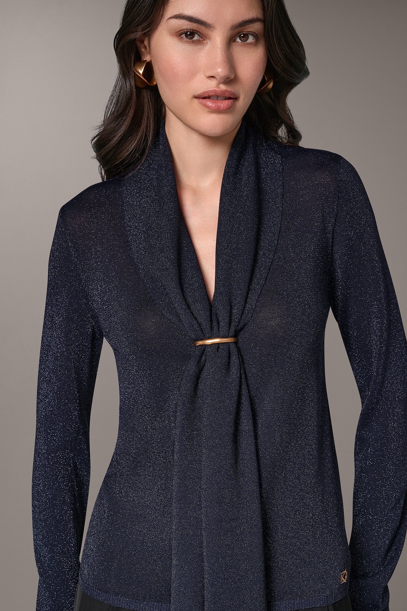 SWEATER WITH SCARF DETAIL VIEW 2