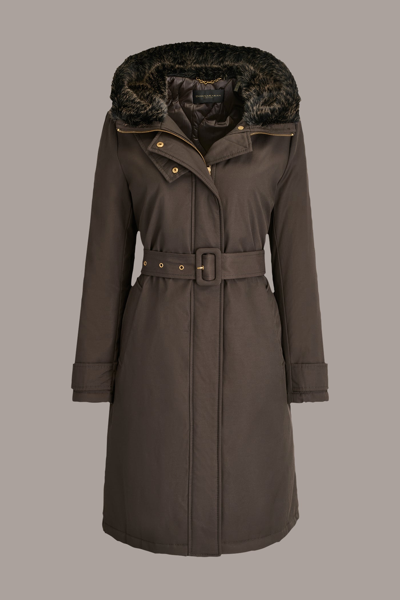 FAUX FUR TRIM LINED RAIN COAT VIEW 10 | Coats & Jackets