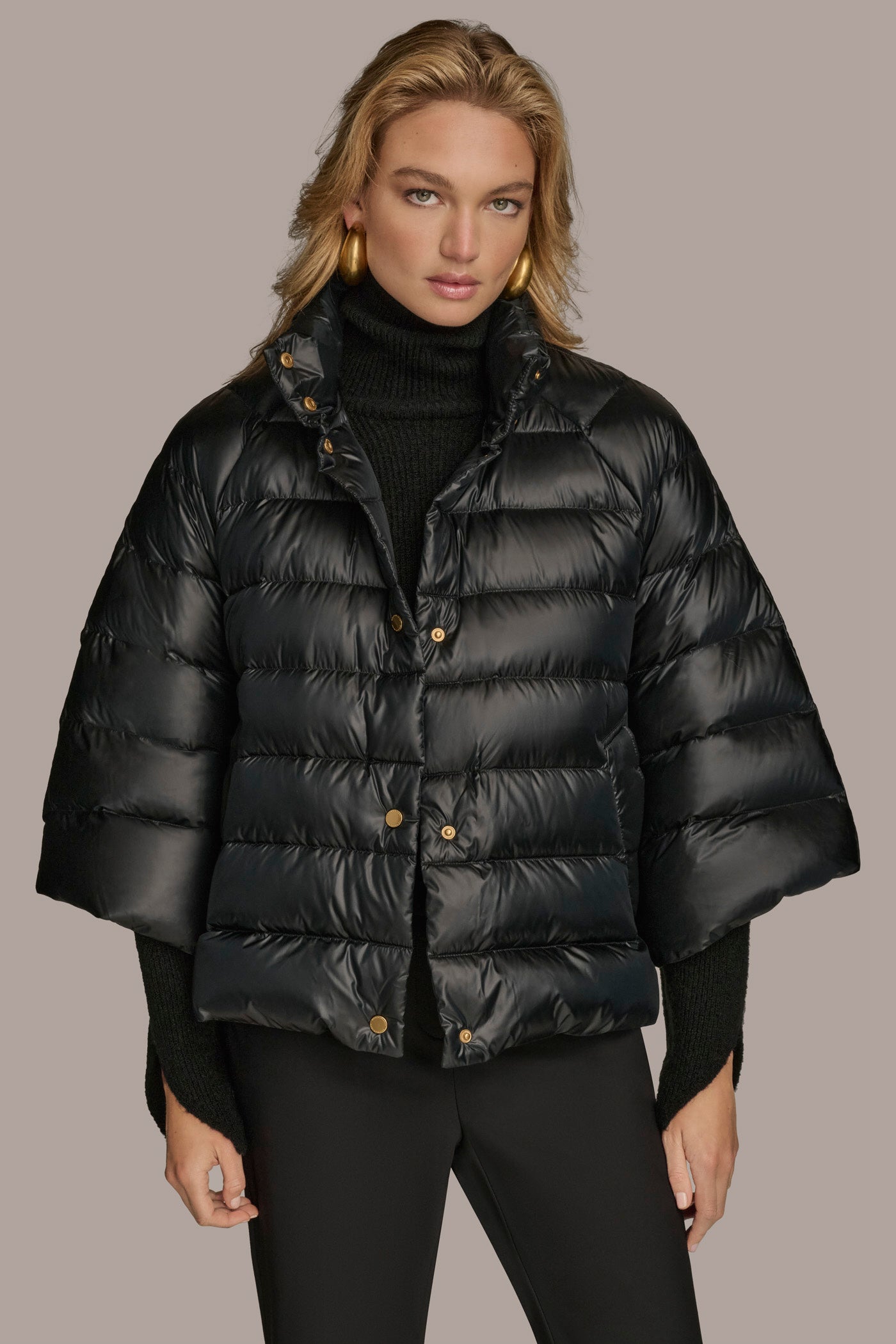 PUFFER CAPE VIEW 6 | Coats & Jackets