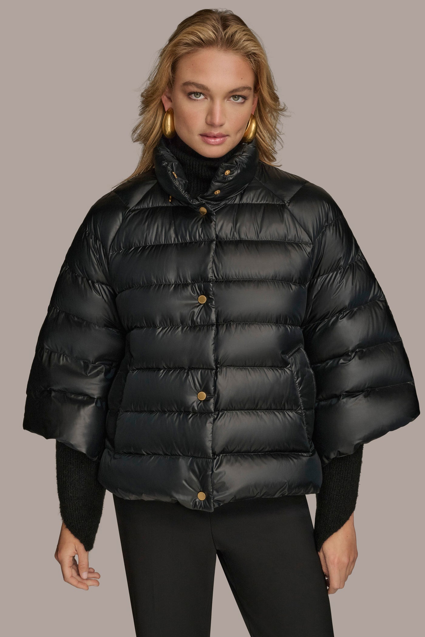 PUFFER CAPE VIEW 4 | Coats & Jackets
