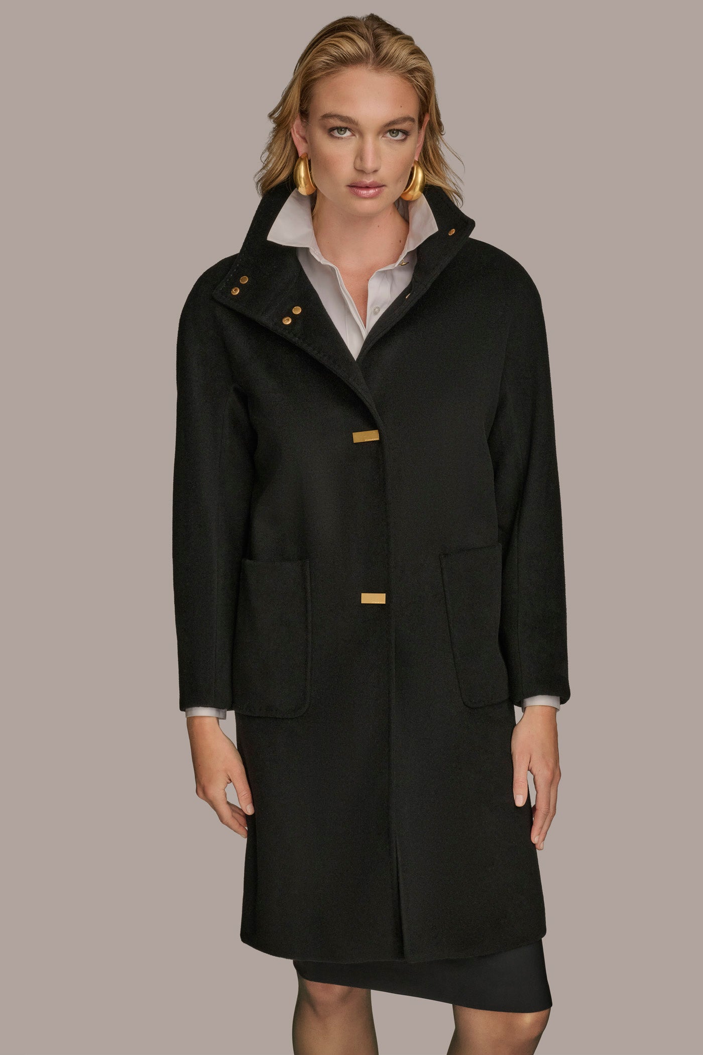 FUNNEL NECK COAT | View 1 | Coats & Jackets