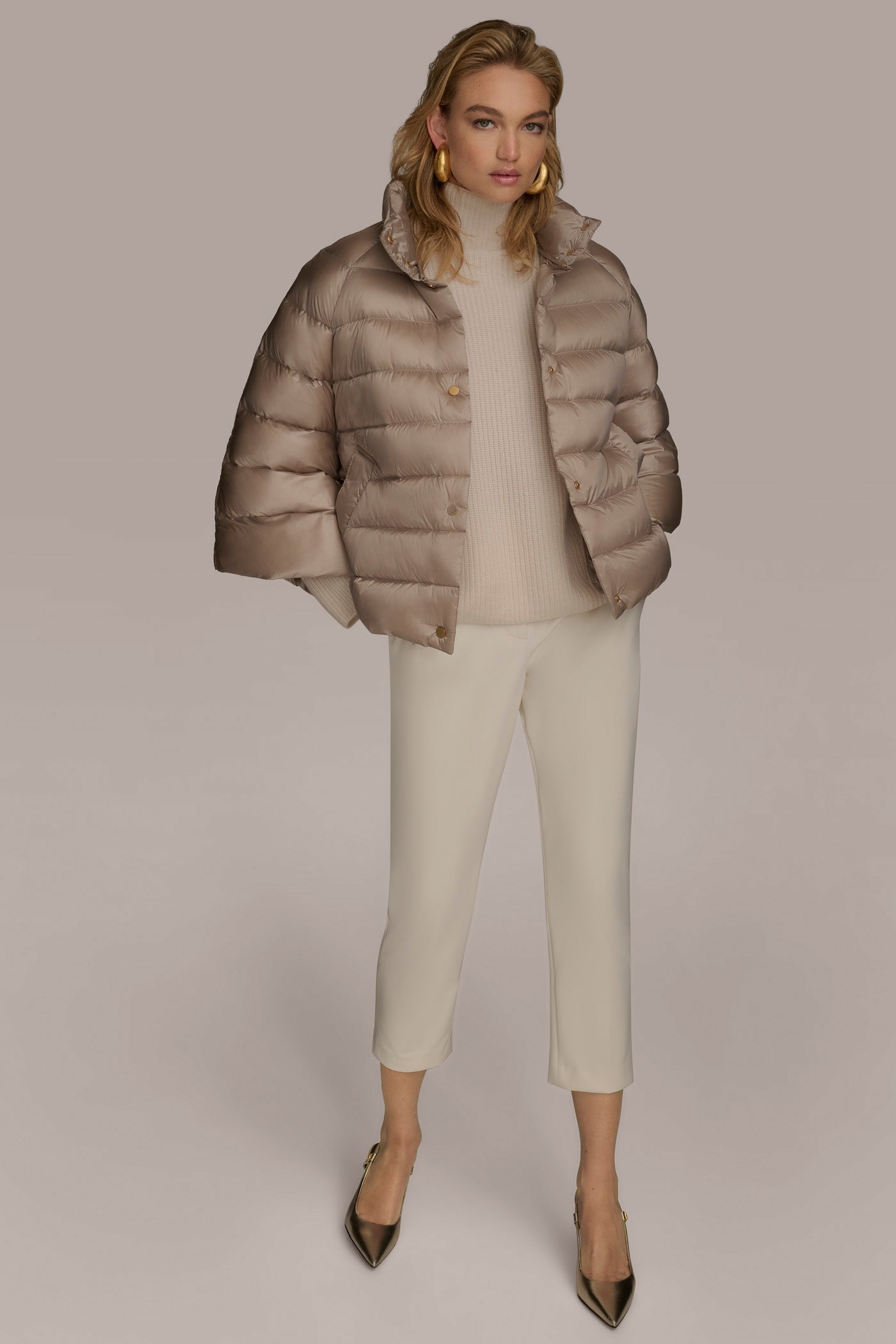 PUFFER CAPE VIEW 3 | Coats & Jackets