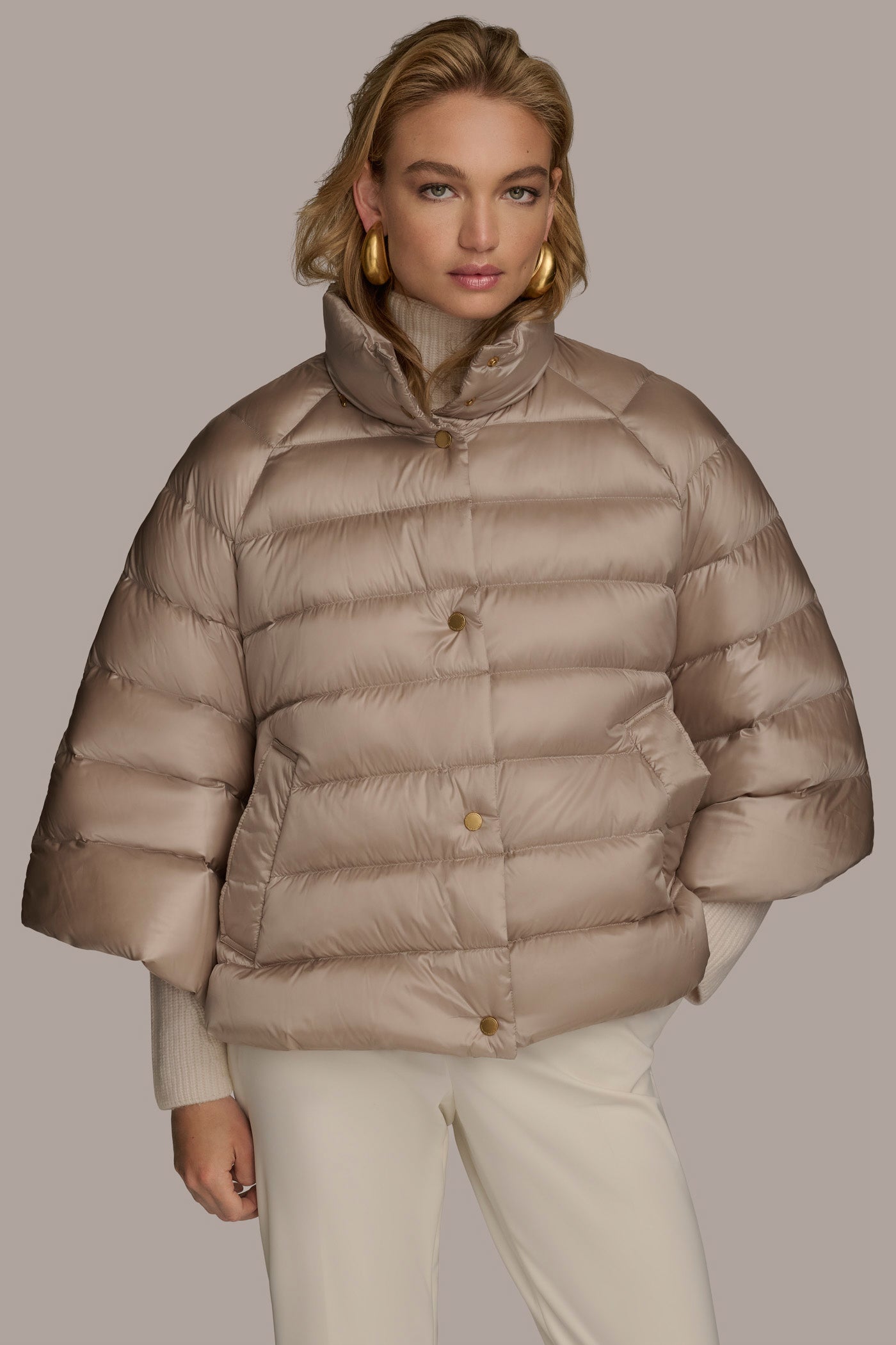 PUFFER CAPE VIEW 6 | Coats & Jackets