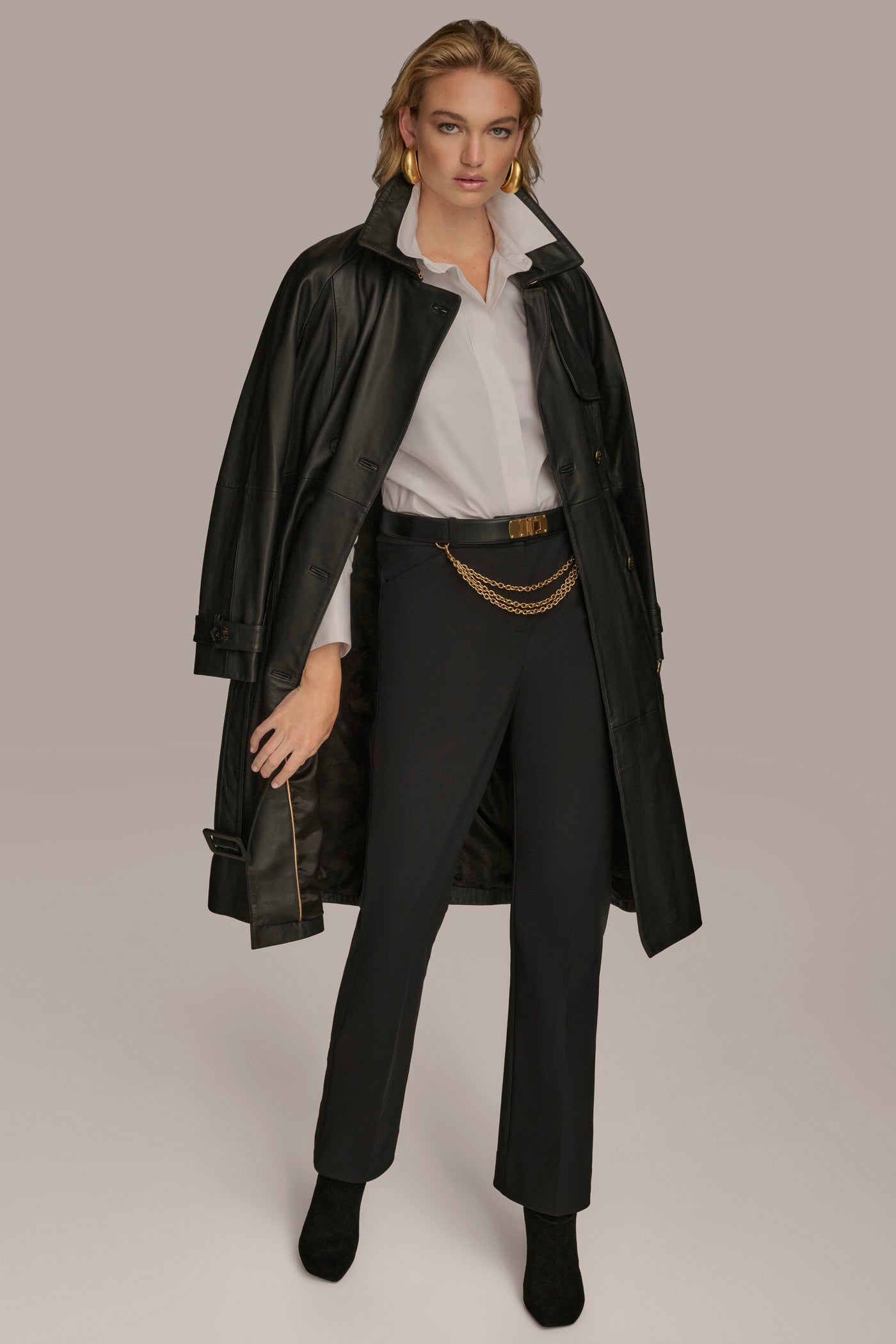 LONG LEATHER COAT VIEW 10 | New Arrivals