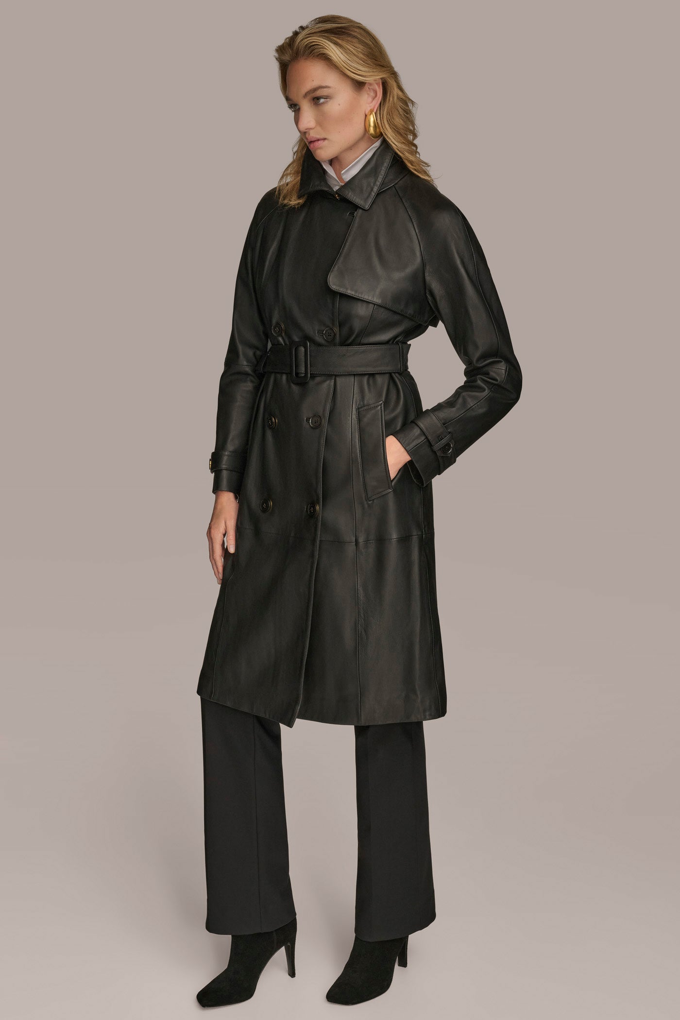 LONG LEATHER COAT VIEW 3 | New Arrivals