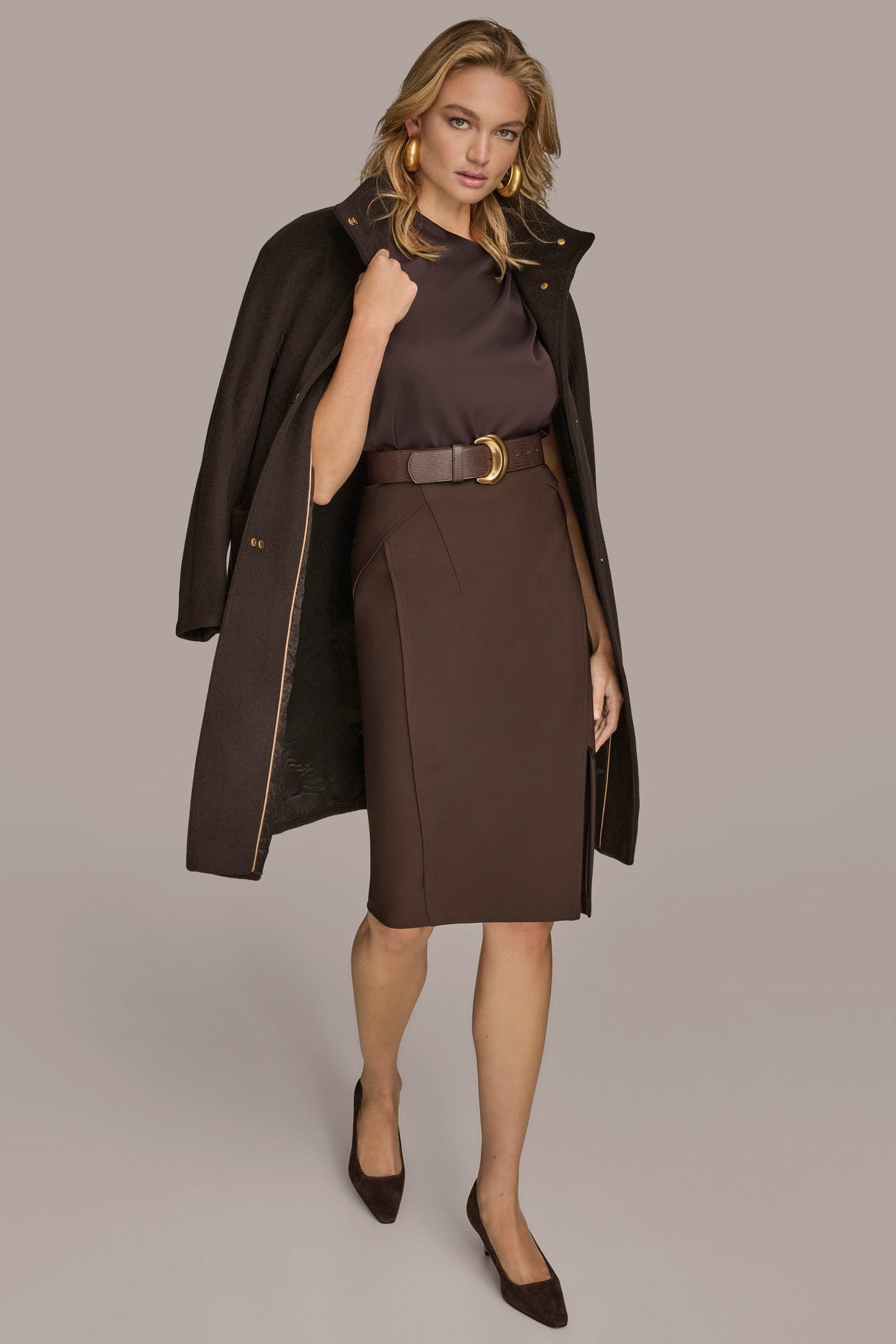 FUNNEL NECK COAT VIEW 4 | Coats & Jackets