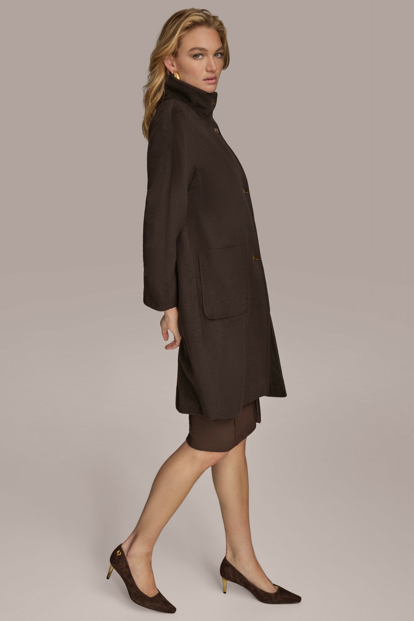 FUNNEL NECK COAT VIEW 3 | Coats & Jackets