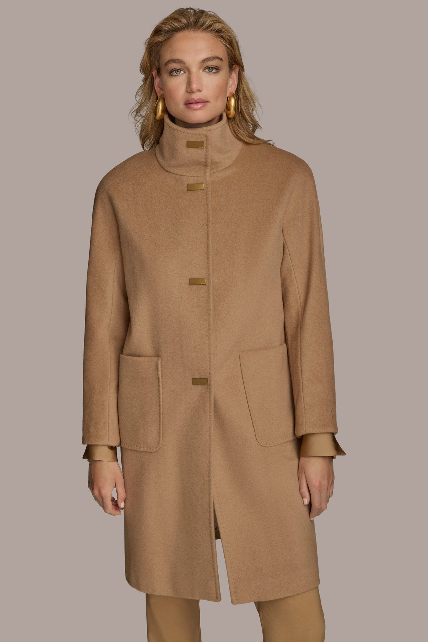 FUNNEL NECK COAT VIEW 4 | Coats & Jackets