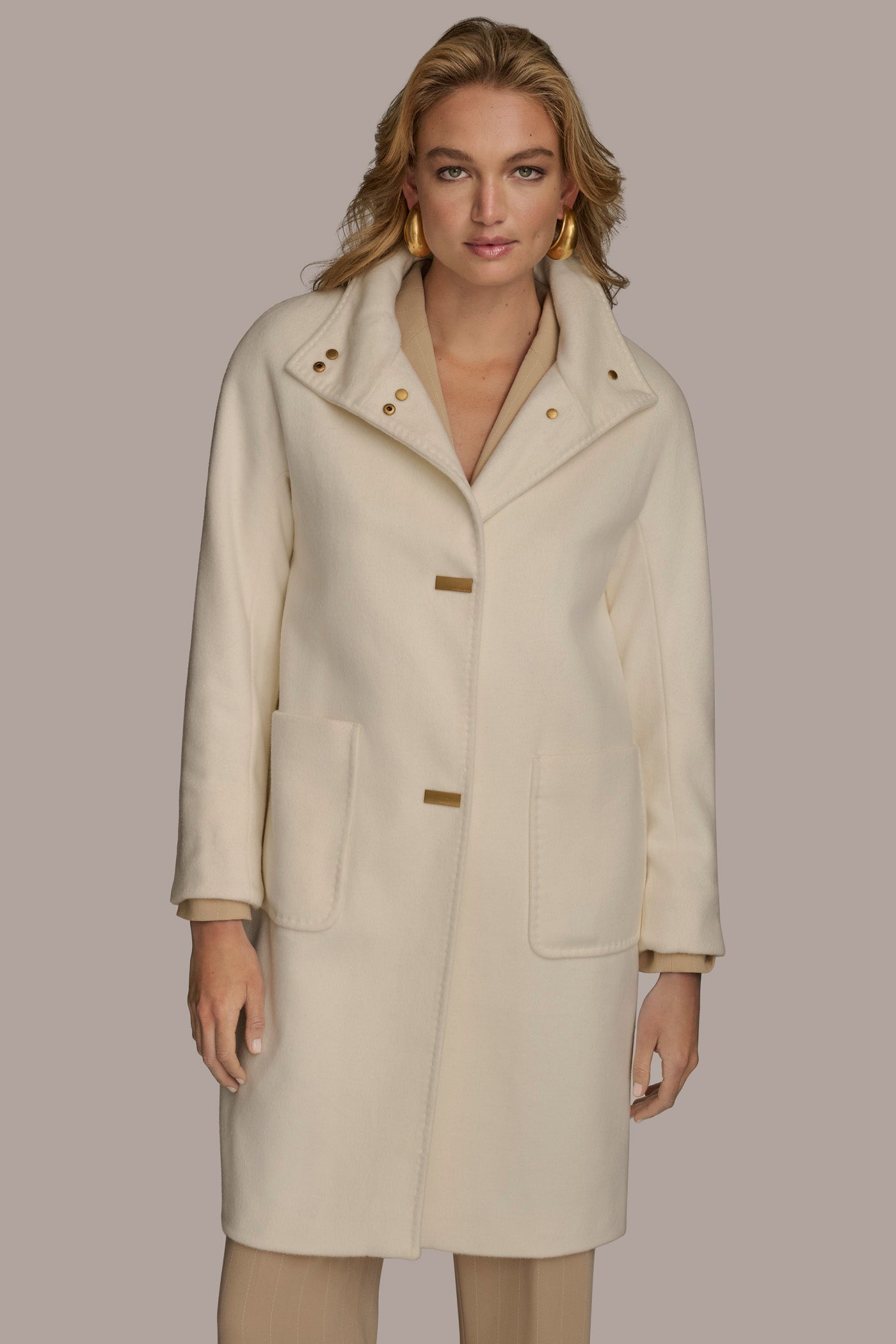 FUNNEL NECK COAT VIEW 4 | Coats & Jackets