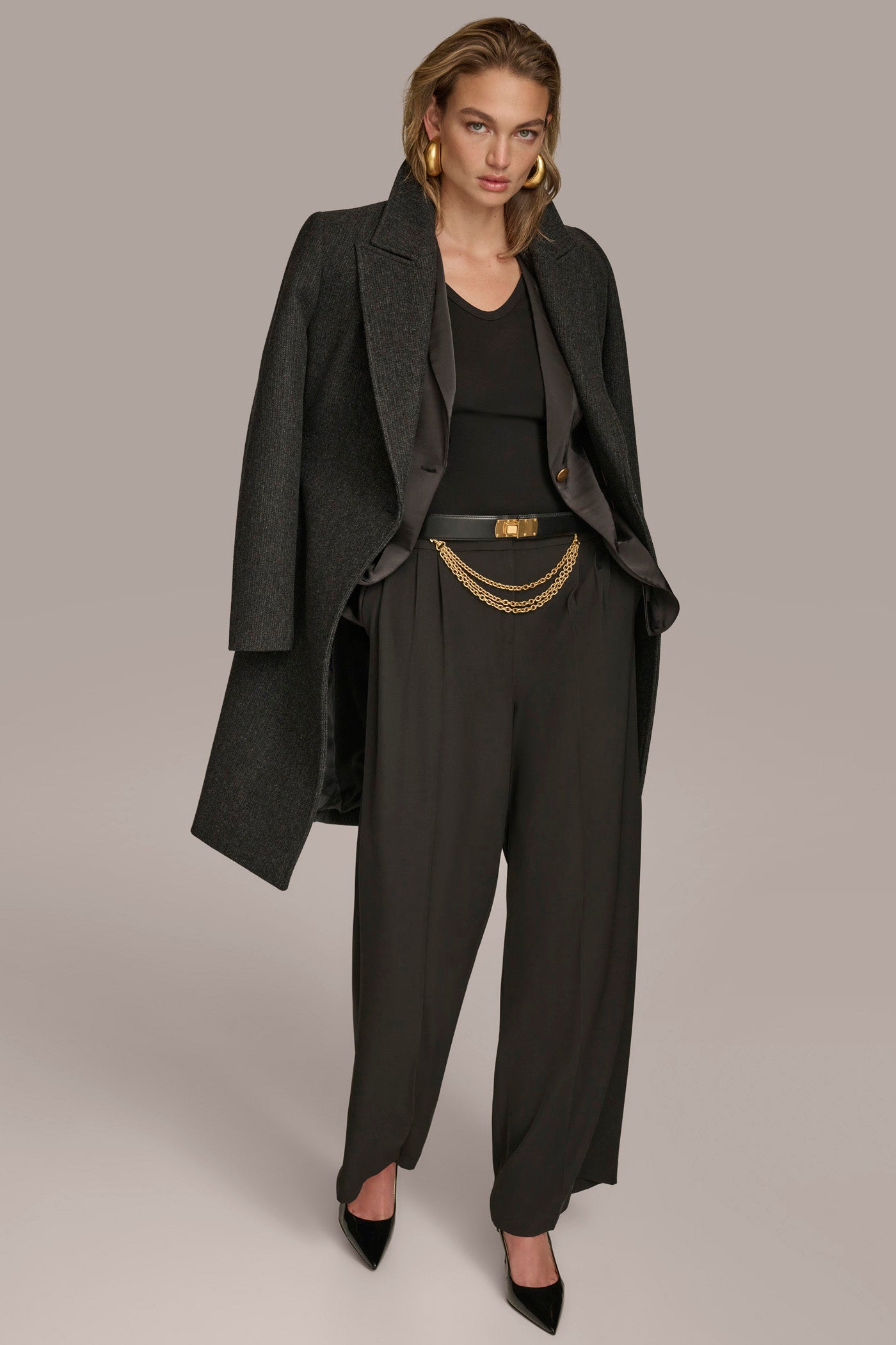 WOOL LONG WRAP COAT VIEW 4 | Coats & Jackets