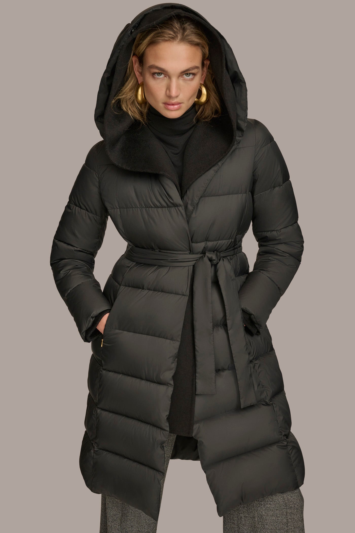 TIE WAIST PUFFER VIEW 7 | Coats & Jackets
