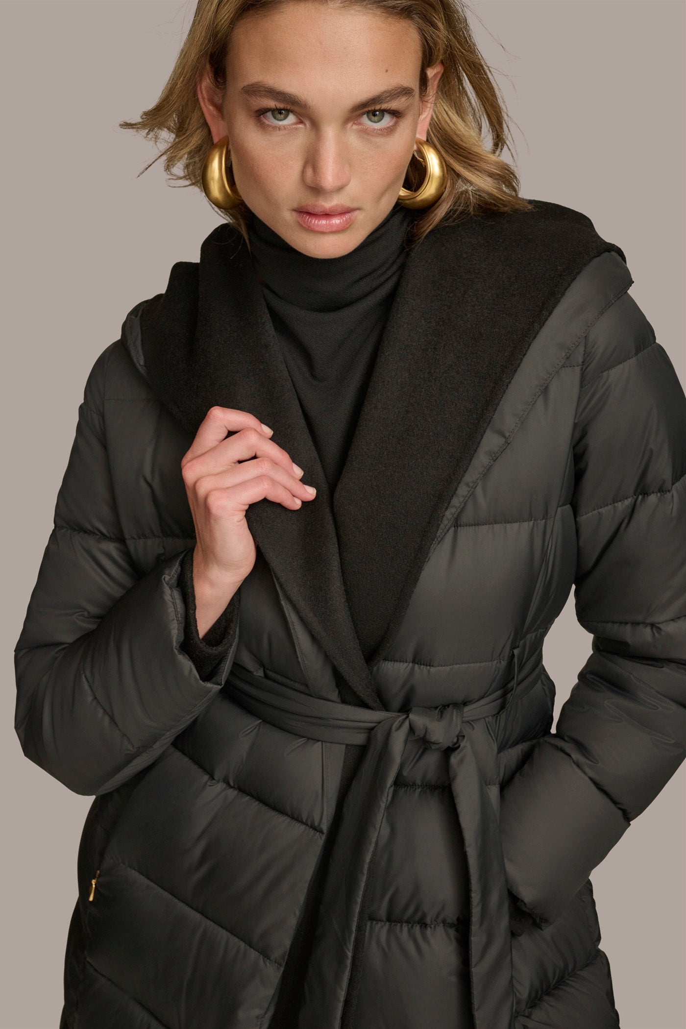 TIE WAIST PUFFER VIEW 8 | Coats & Jackets