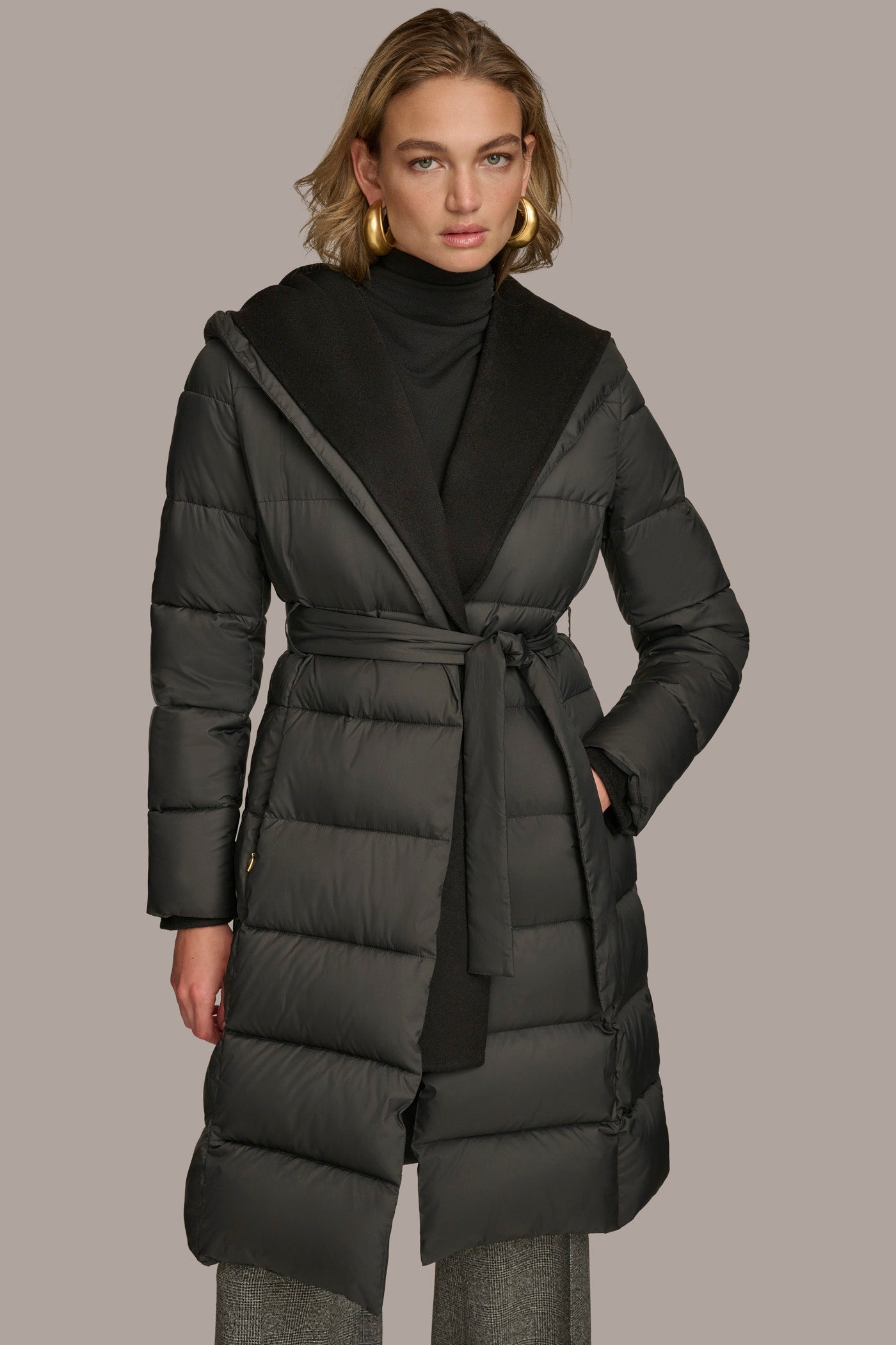 TIE WAIST PUFFER VIEW 6 | Coats & Jackets