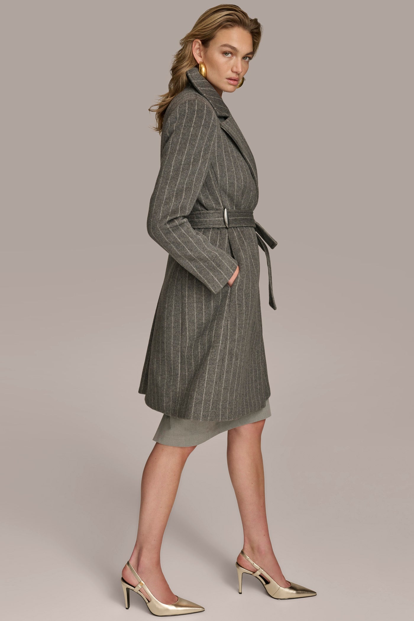WOOL LONG WRAP COAT VIEW 3 | Coats & Jackets