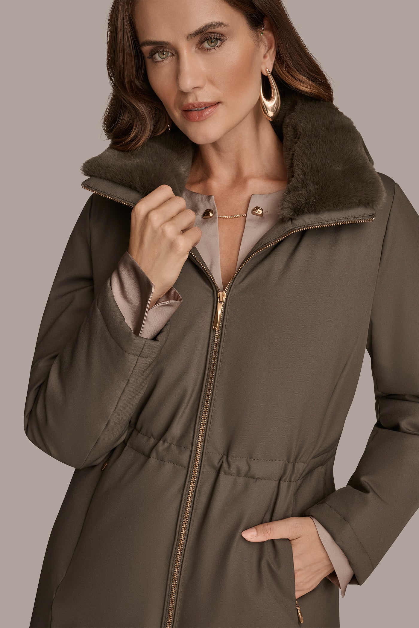 FAUX FUR LINED PUFFER VIEW 5 | Coats & Jackets