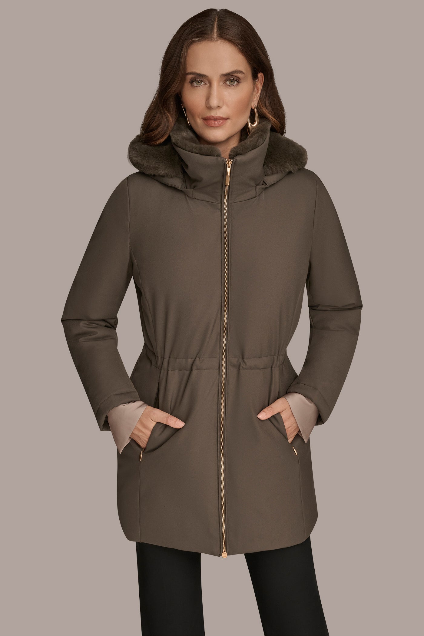 FAUX FUR LINED PUFFER | View 1 | Coats & Jackets