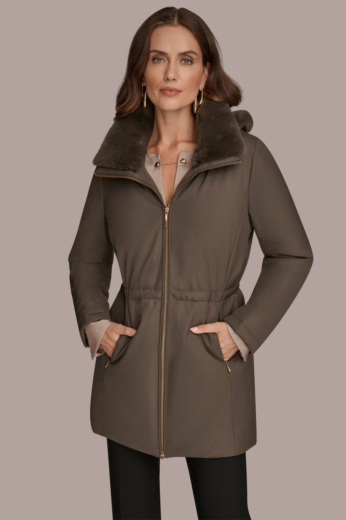 FAUX FUR LINED PUFFER VIEW 4 | Coats & Jackets