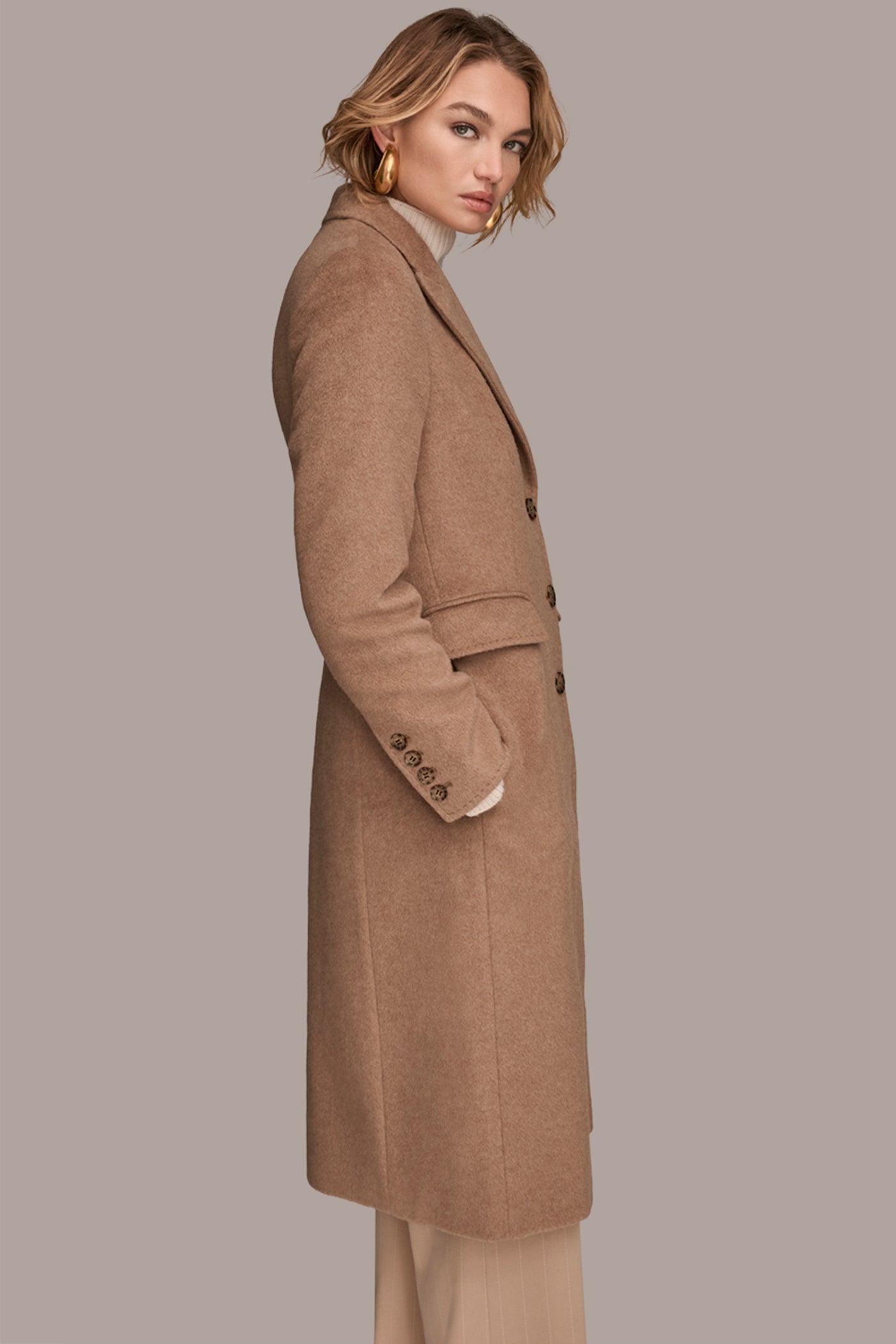 DOUBLE FACE WOOL COAT VIEW 3 | Included in discounts