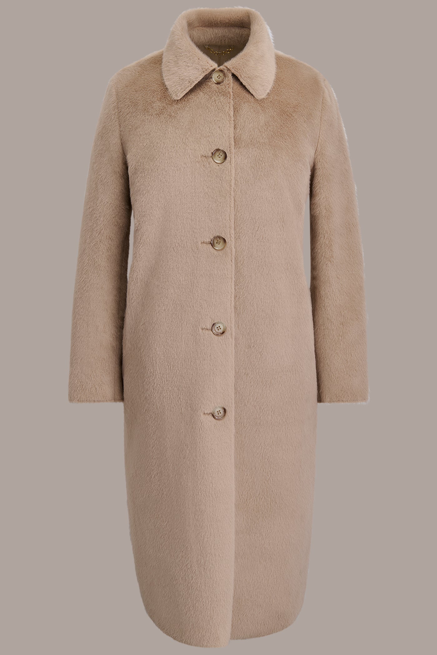 SINGLE BREASTED FAUX FUR COAT VIEW 10 | Gifts