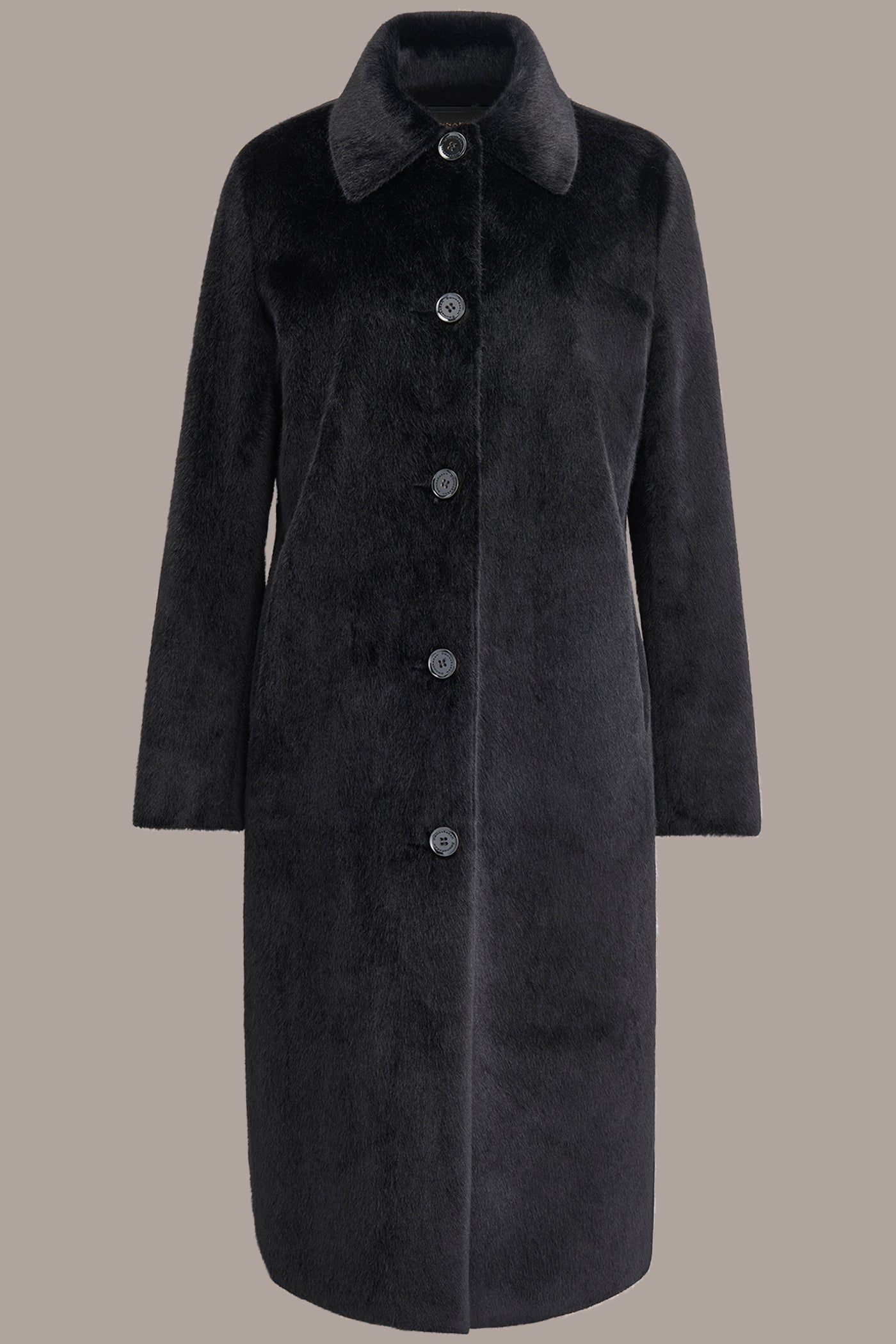 SINGLE BREASTED FAUX FUR COAT VIEW 8 | Gifts
