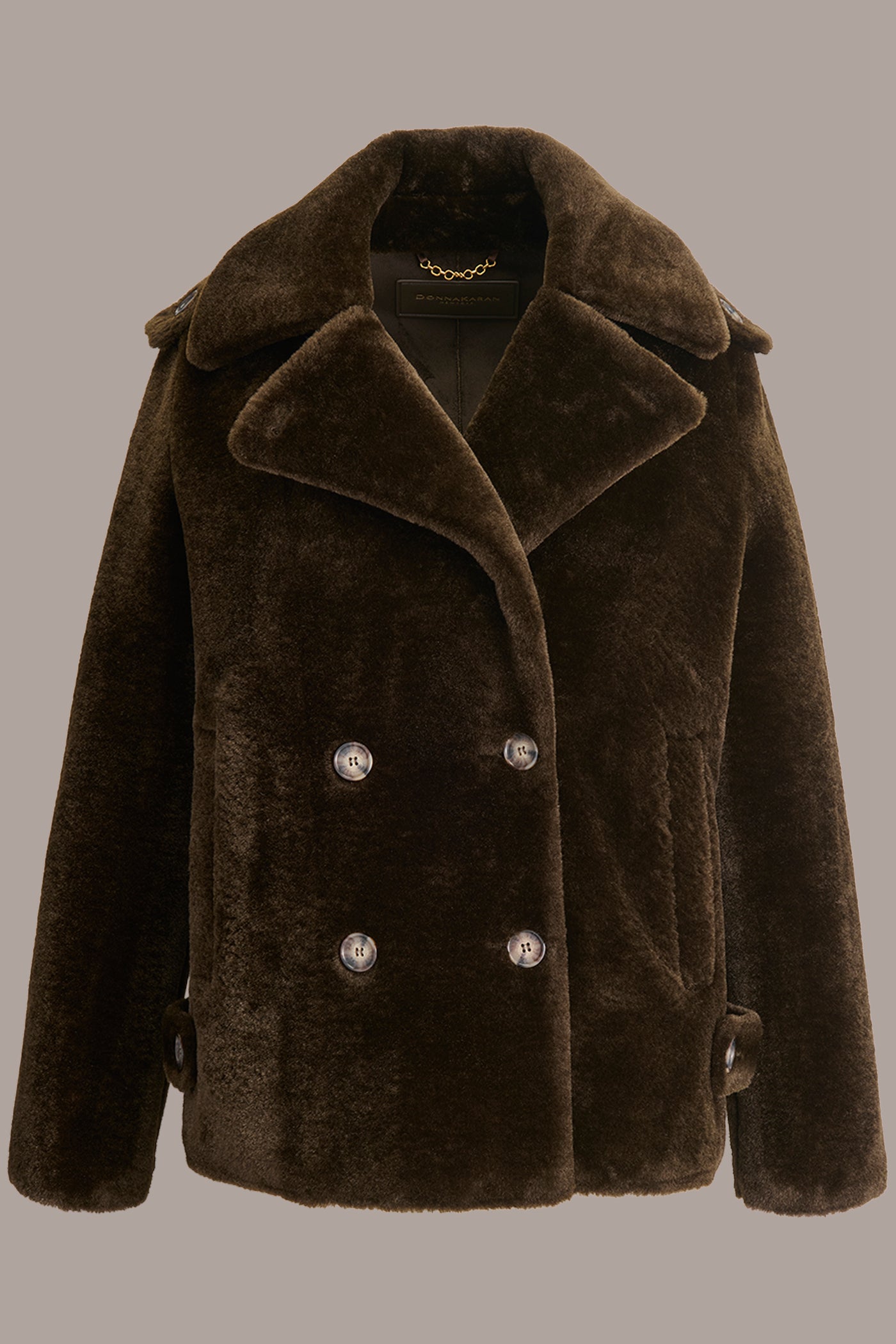DOUBLE-BREASTED FAUX SHEARLING JACKET VIEW 10 | Gifts