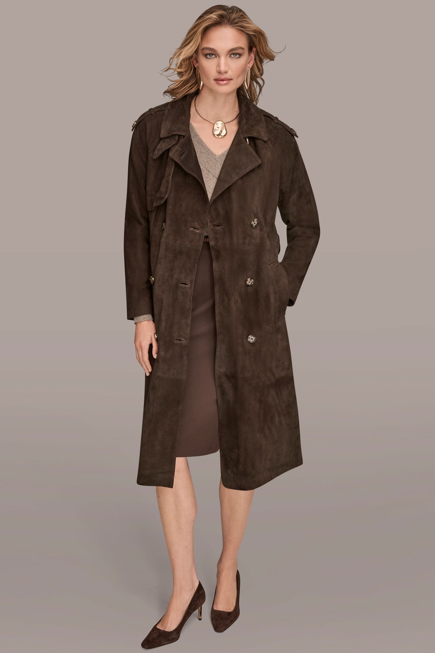 SUEDE TRENCH COAT VIEW 5