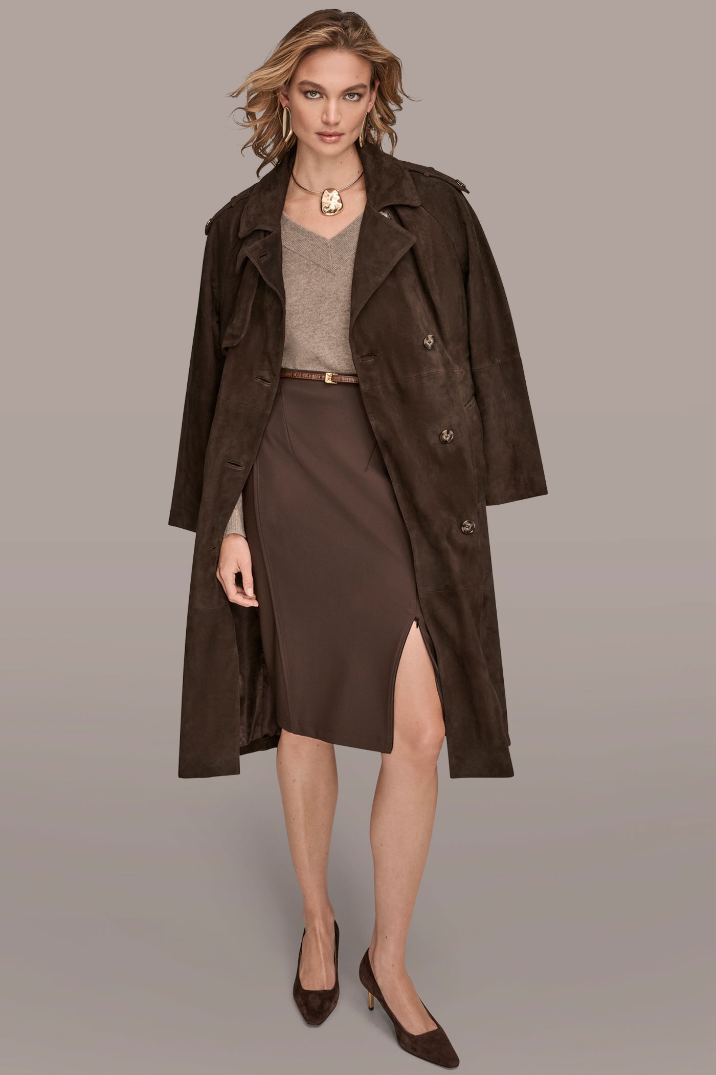 SUEDE TRENCH COAT VIEW 4