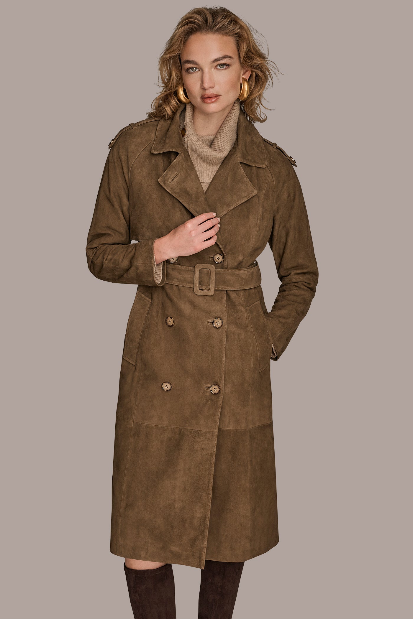 SUEDE TRENCH COAT | View 1 | Welcome Code Exclusions