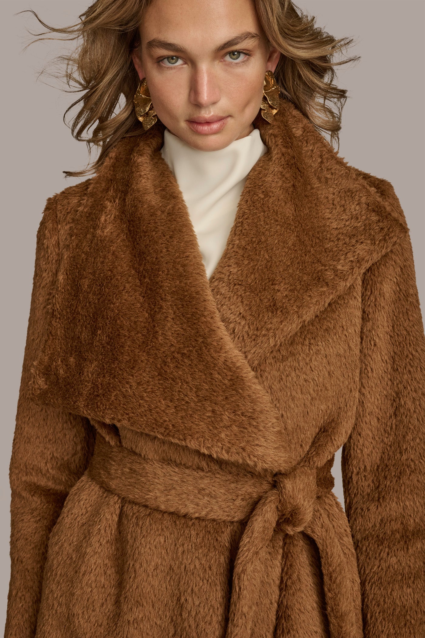 Belted Wool Wrap Coat VIEW 4 | Coats & Jackets