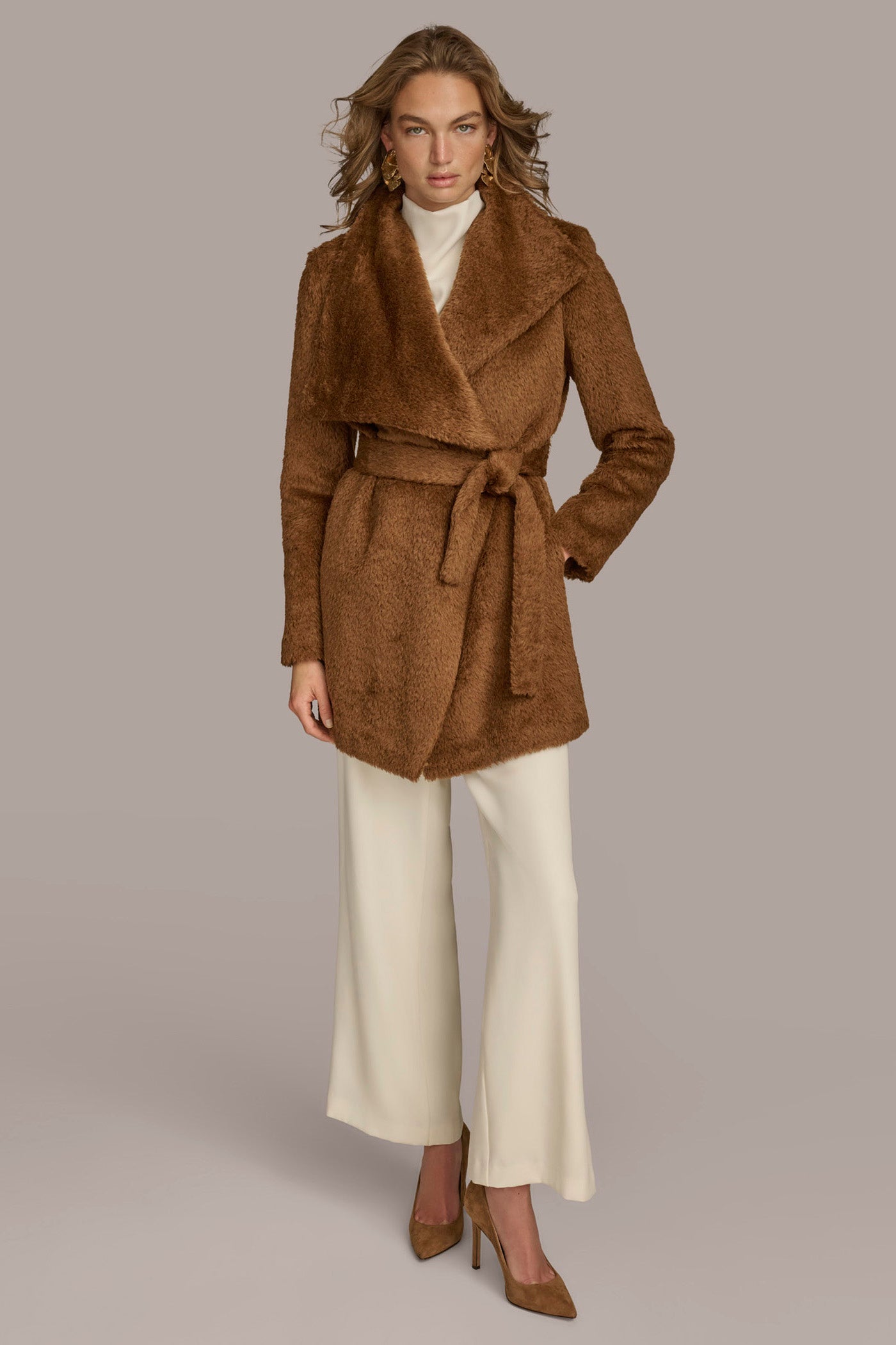 Belted Wool Wrap Coat VIEW 9 | Coats & Jackets