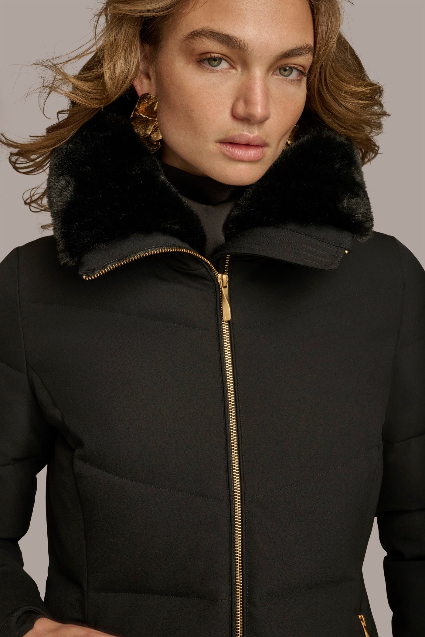 Walker Puffer Coat with Faux Fur Trim VIEW 7 | Coats & Jackets